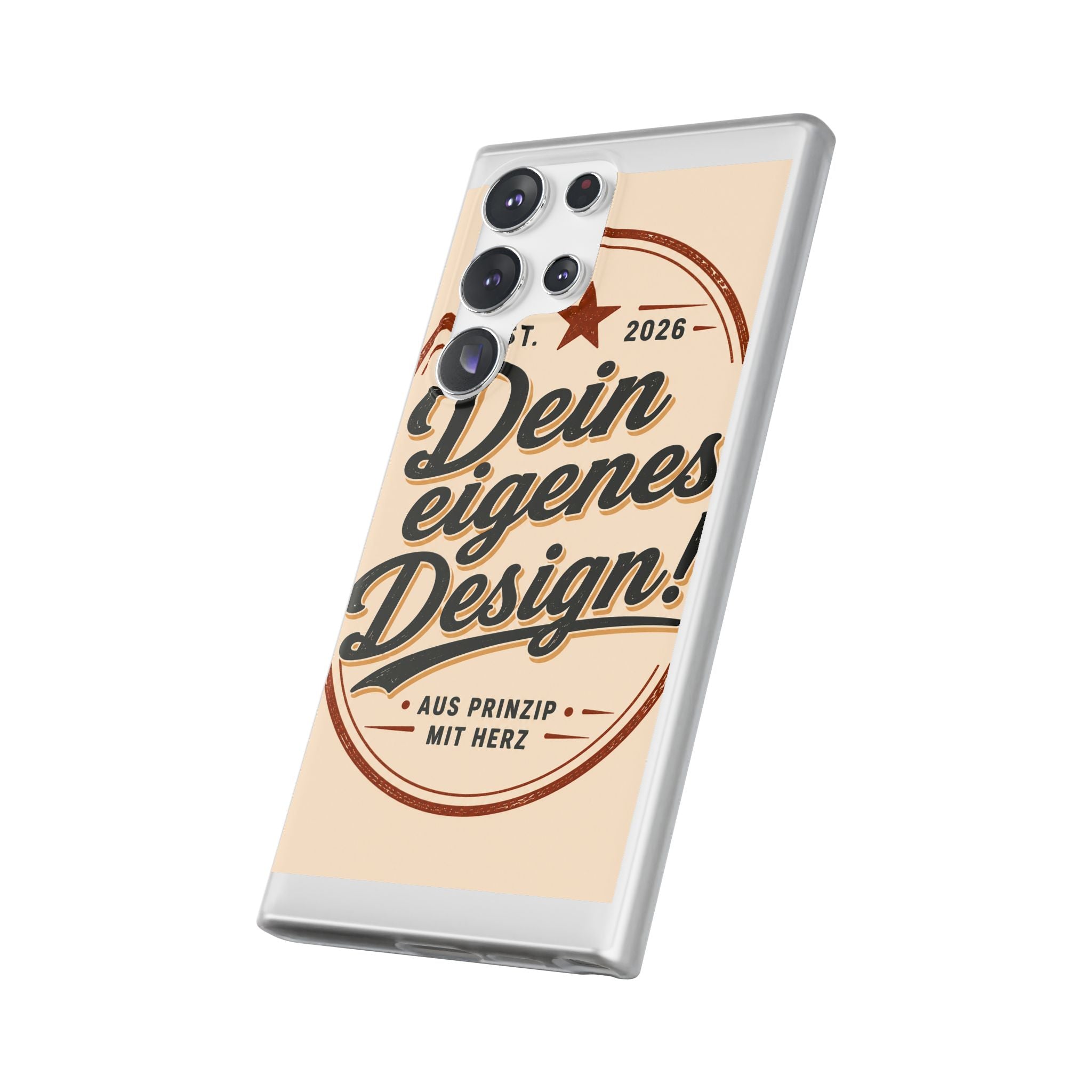 Phone Case — "Dein eigenes Design" Vintage Script Personalized Protective Case