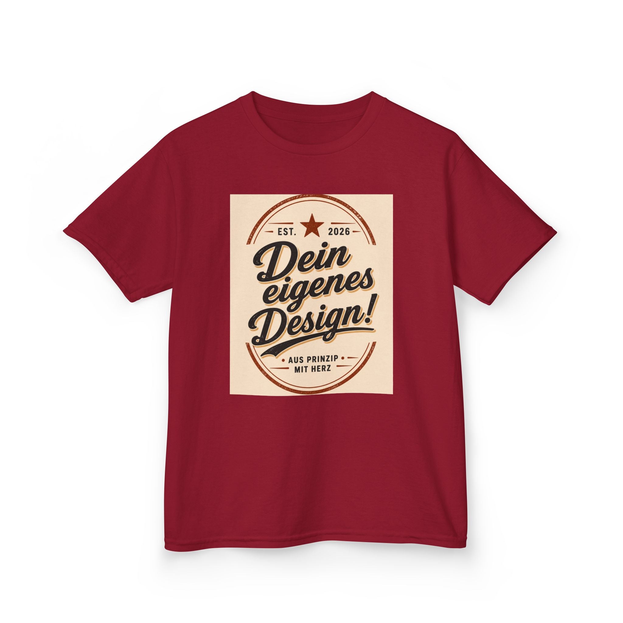 Kids T‑Shirt — "Dein eigenes Design!" Vintage Badge Graphic