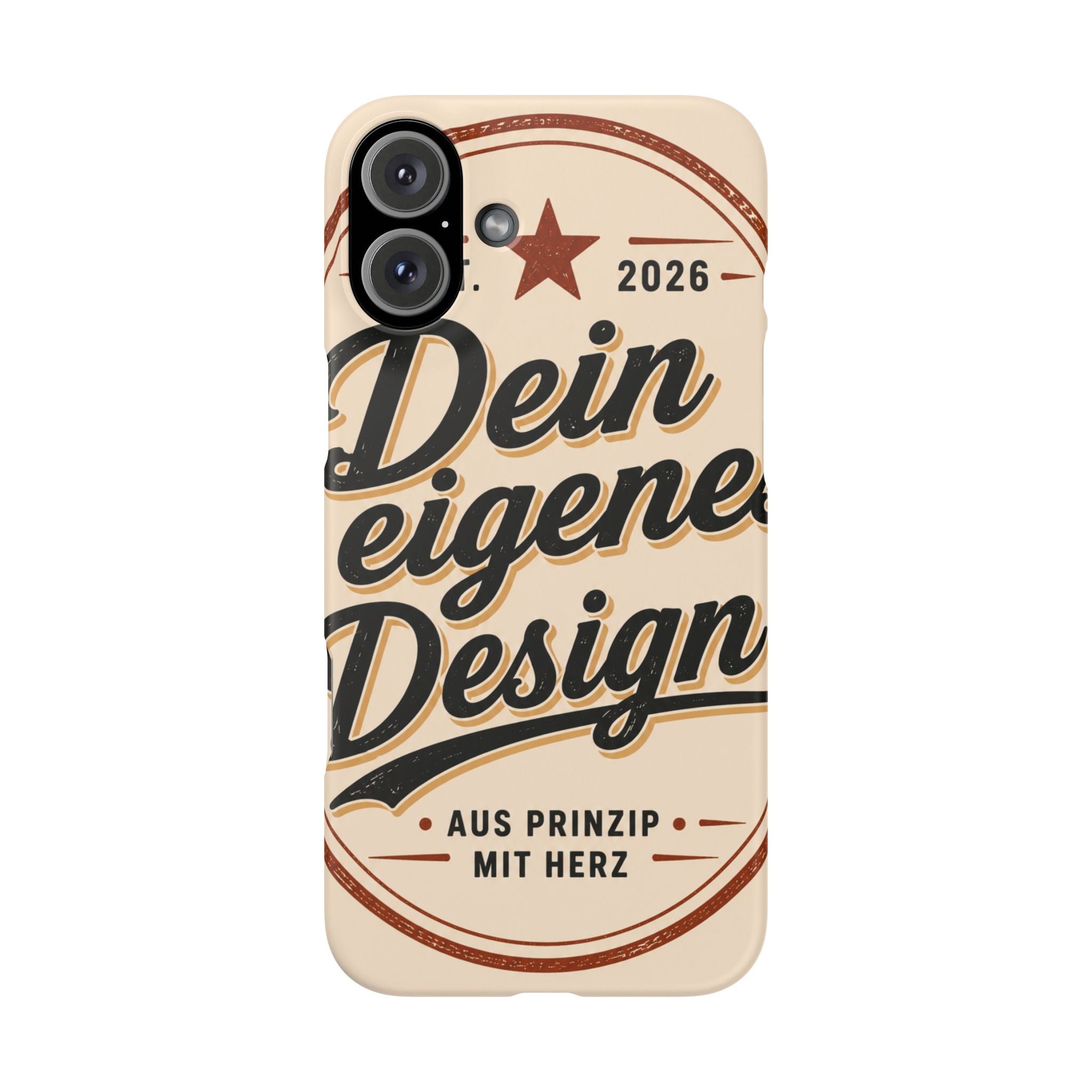 Phone Case — Retro "Dein eigenes Design" Customizable Snap Case