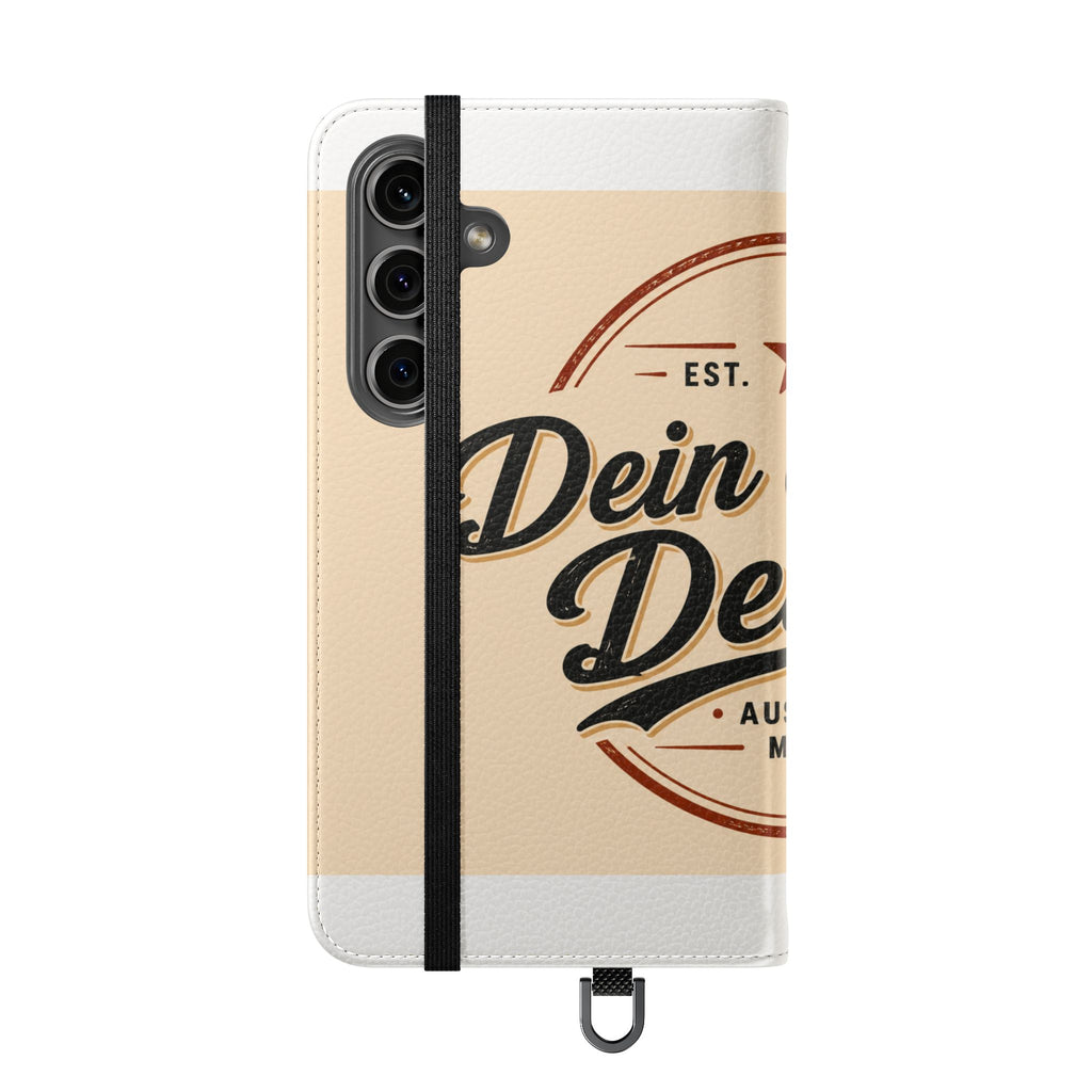 Flip Case Phone Wallet — "Dein eigenes Design!" Vintage Emblem