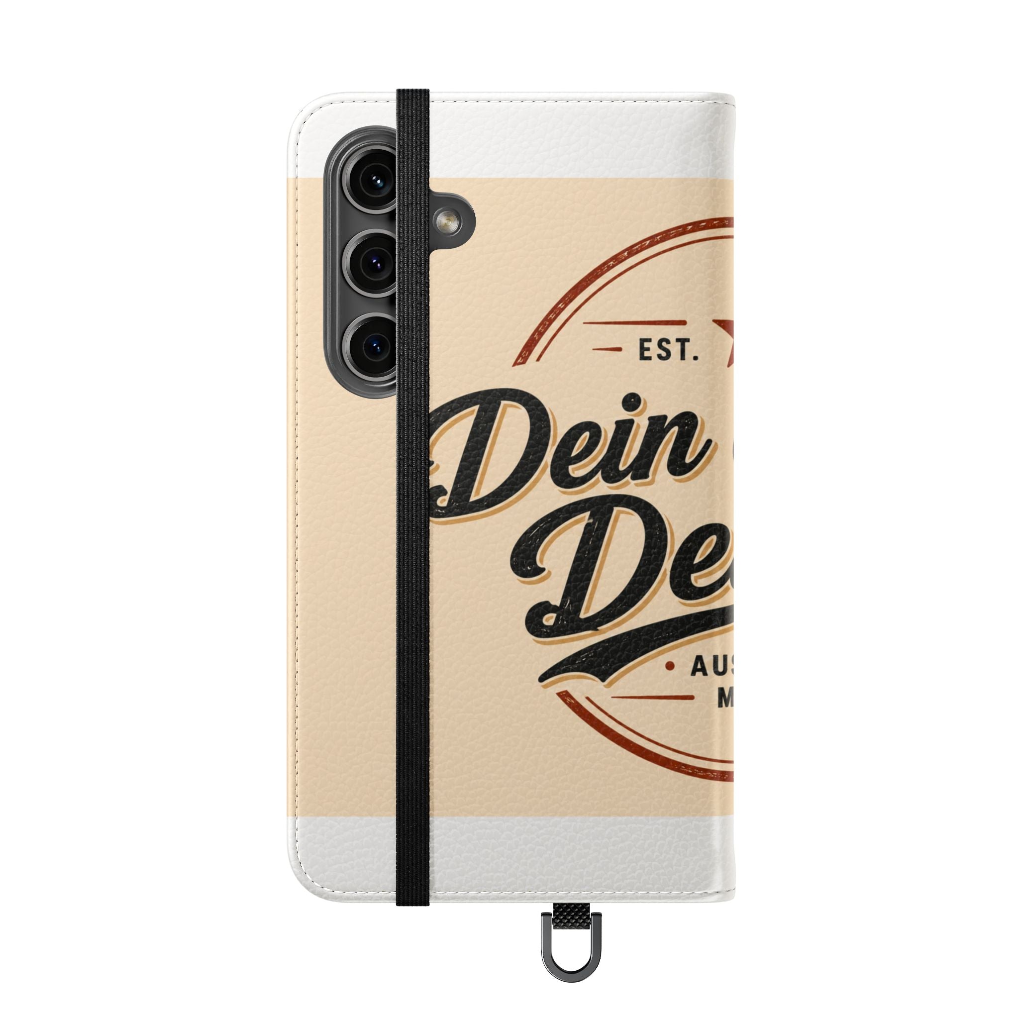 Flip Case Phone Wallet — "Dein eigenes Design!" Vintage Emblem