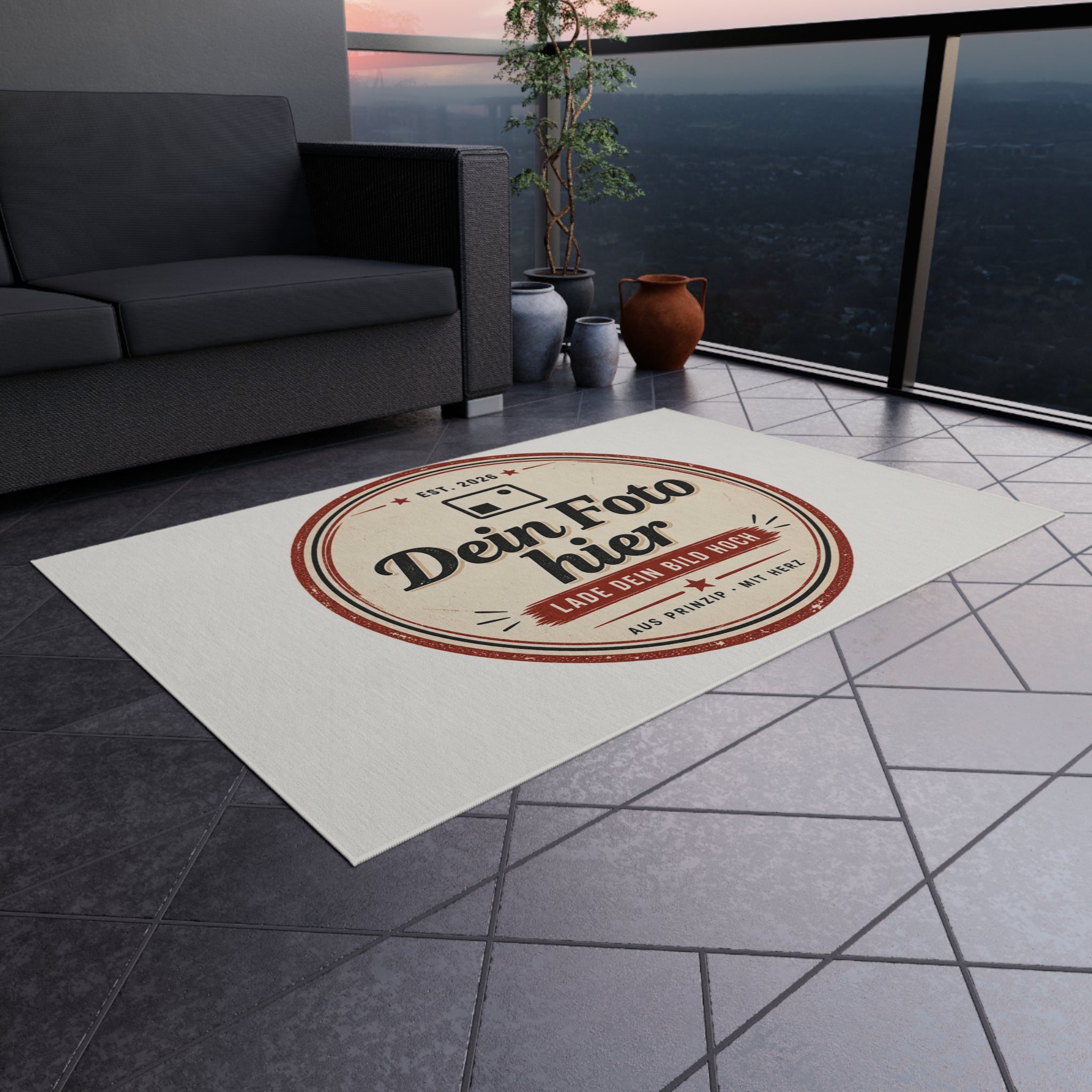 Doormat personalized with photo – Outdoor rug designed with your own motif