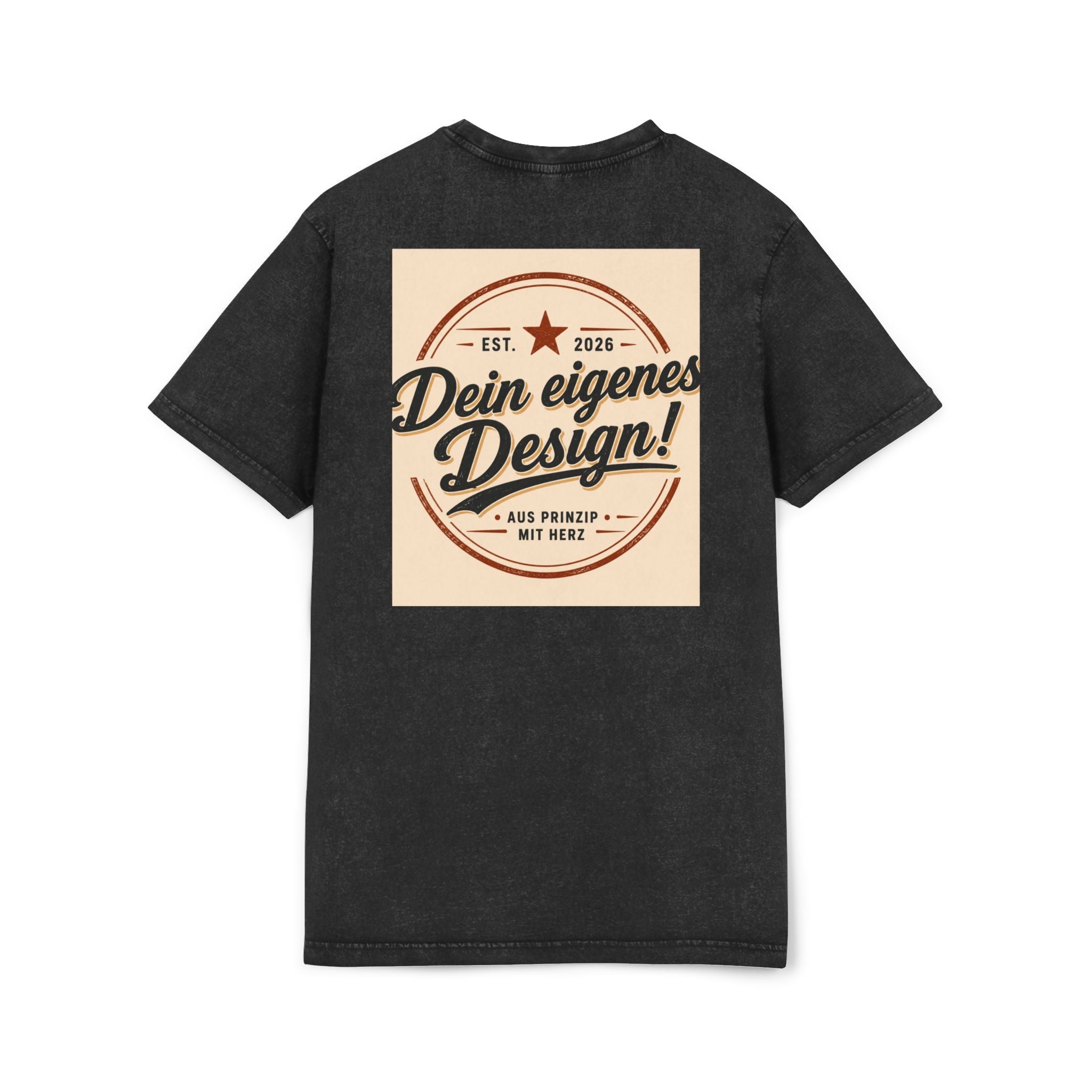 Vintage Acid-Washed Tee — Custom 'Dein eigenes Design!' Graphic