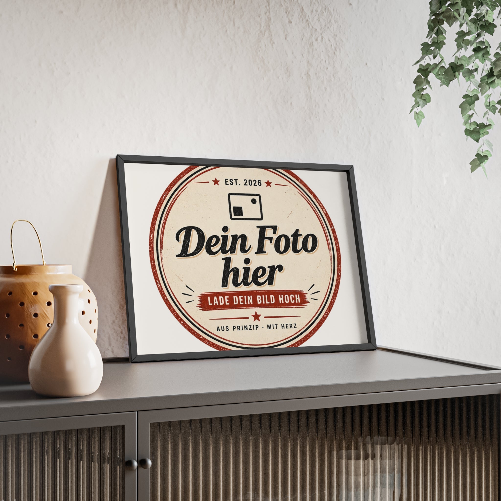 Personalized poster with wooden frame – Design a wall art with your own photo