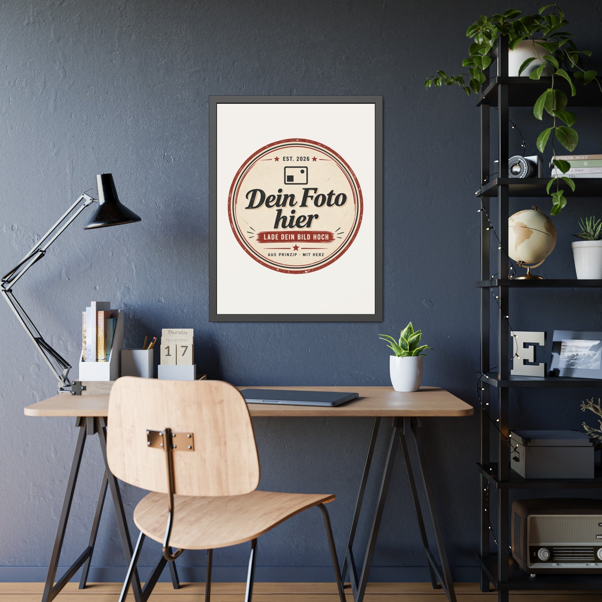 Personalised Poster with Frame – Black Photo Frame with Your Own Photo