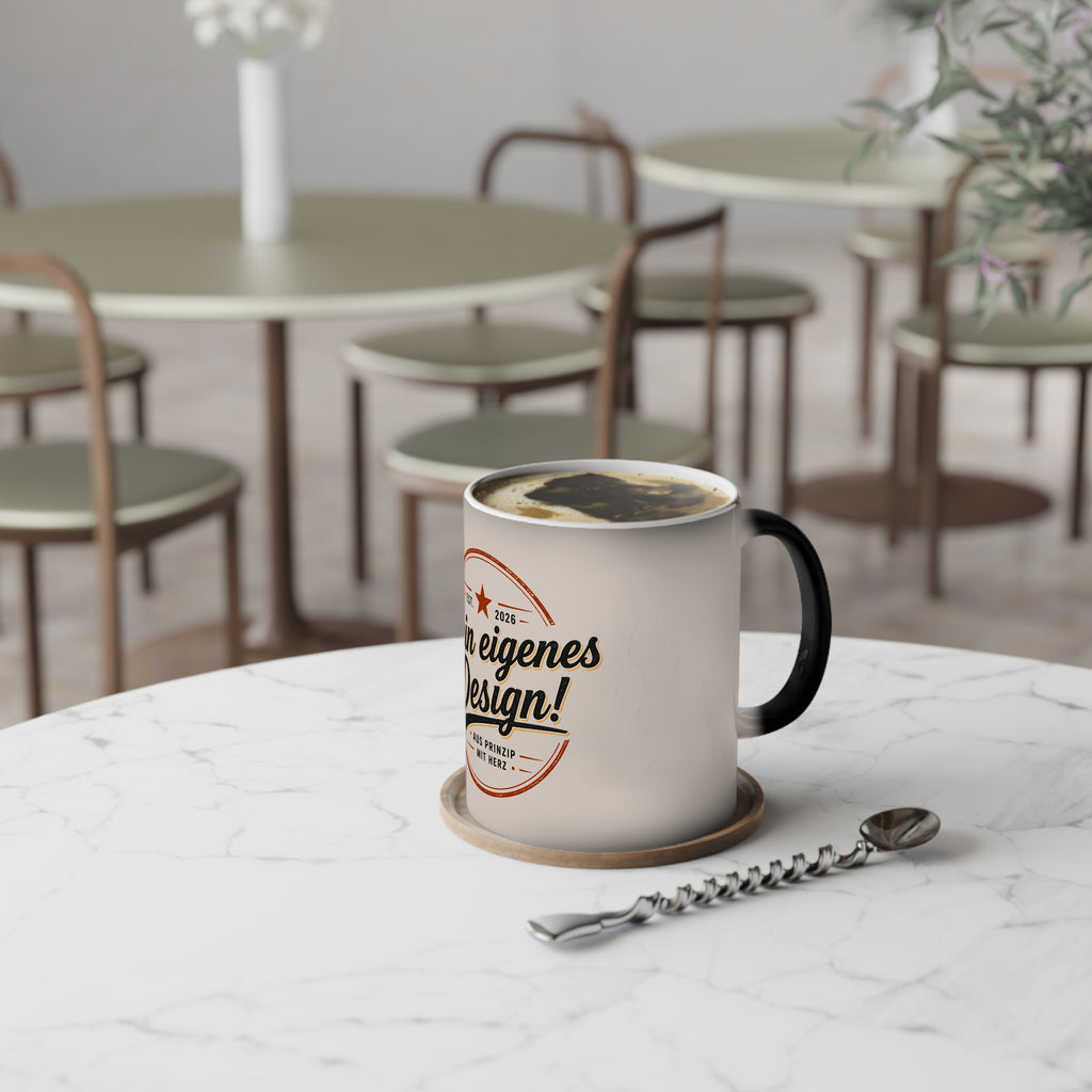 Farbwechsel Tasse personalisiert – Magische Thermoeffekt Tasse 11oz mit eigenem Design