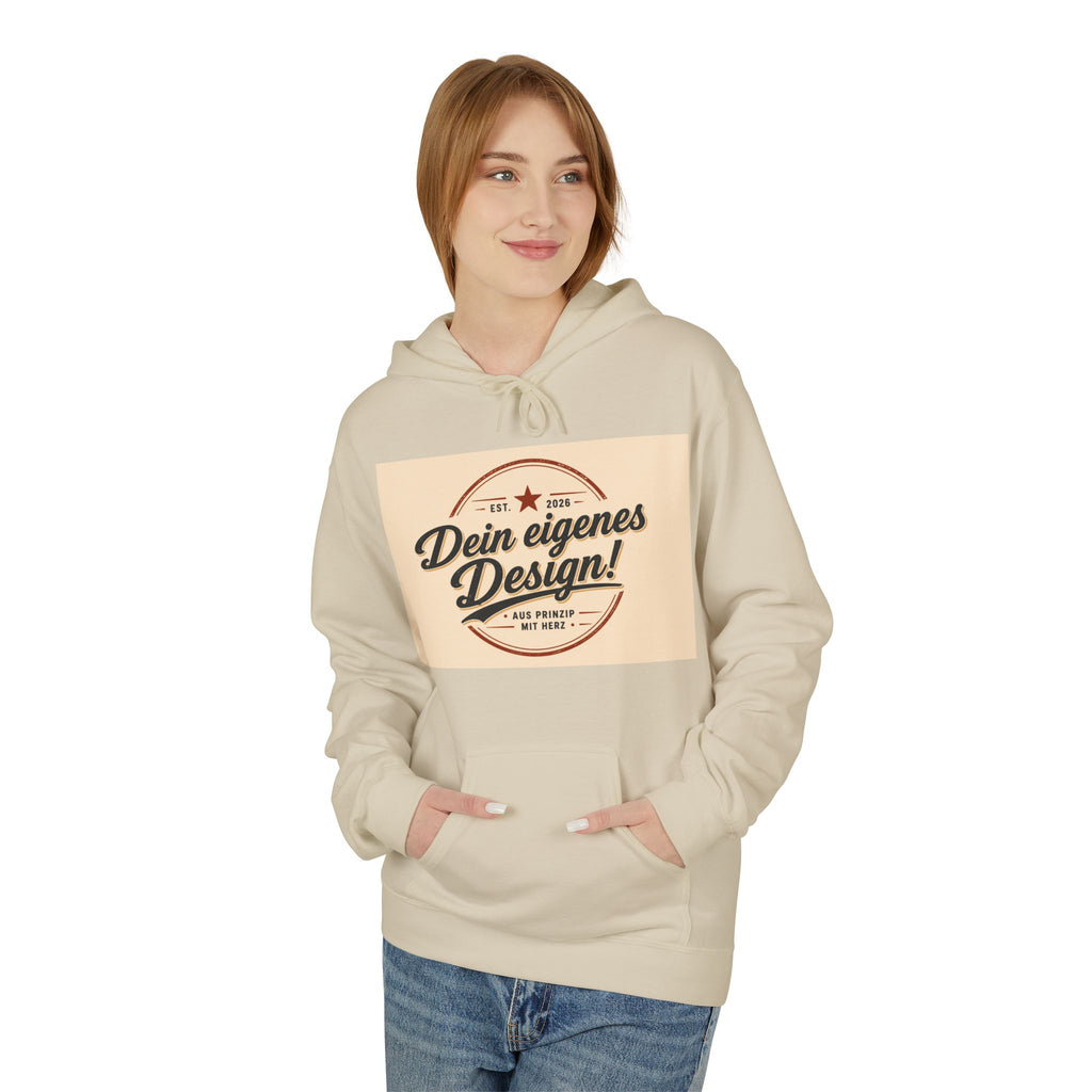 Hoodie — Custom Vintage Badge Design (Dein eigenes Design!)