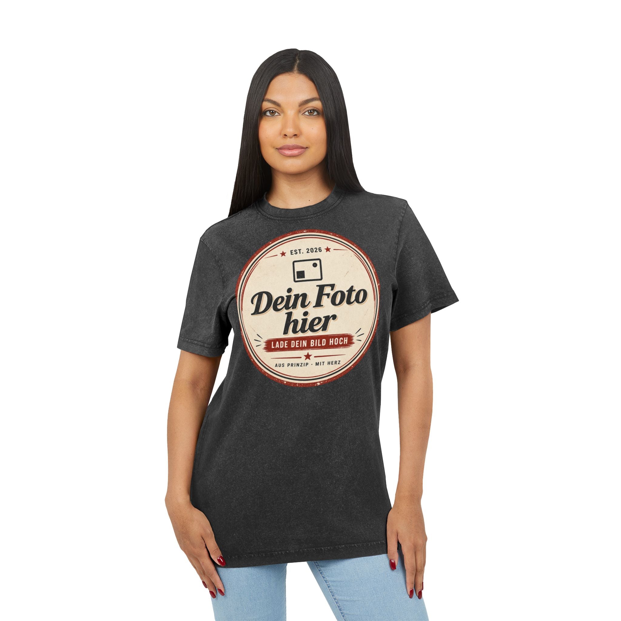 Personalised Acid Wash T-Shirt – Design with your own photo
