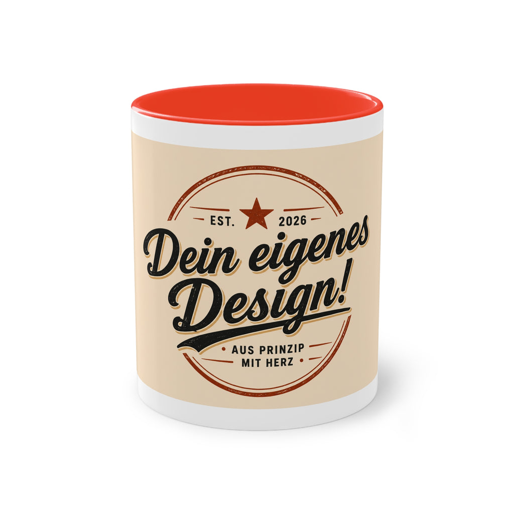 Zweifarbige Tasse personalisiert – Kaffeetasse 11oz mit eigenem Design bedrucken