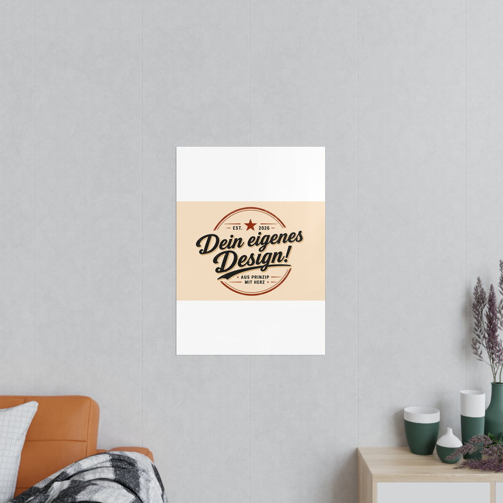 Custom Photopaper Poster — Personalizable Vintage Badge Design (Dein eigenes Design!)