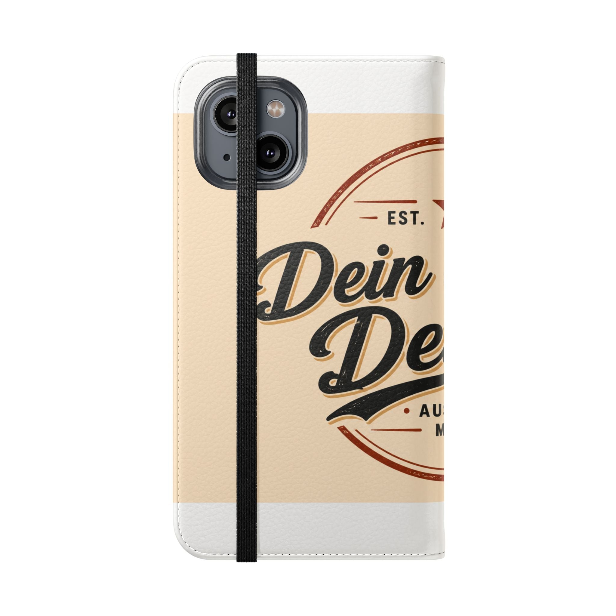 Flip Case Phone Wallet — "Dein eigenes Design!" Vintage Emblem