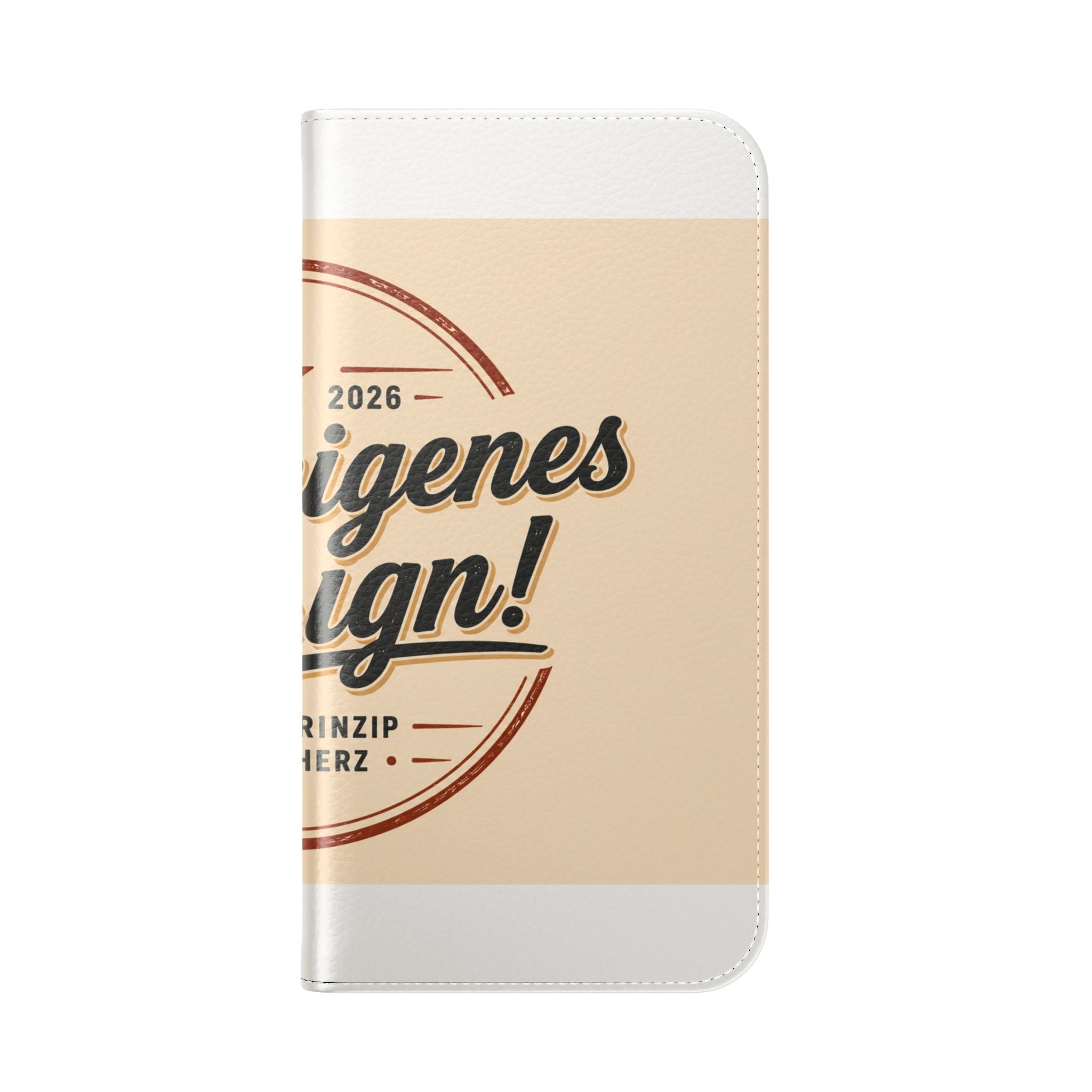 Flip Case Phone Wallet — "Dein eigenes Design!" Vintage Emblem