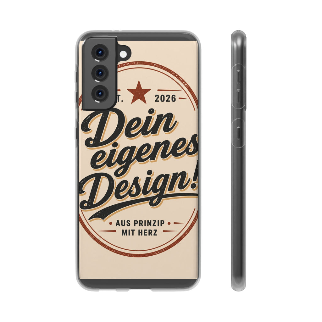 Phone Case — "Dein eigenes Design" Vintage Script Personalized Protective Case