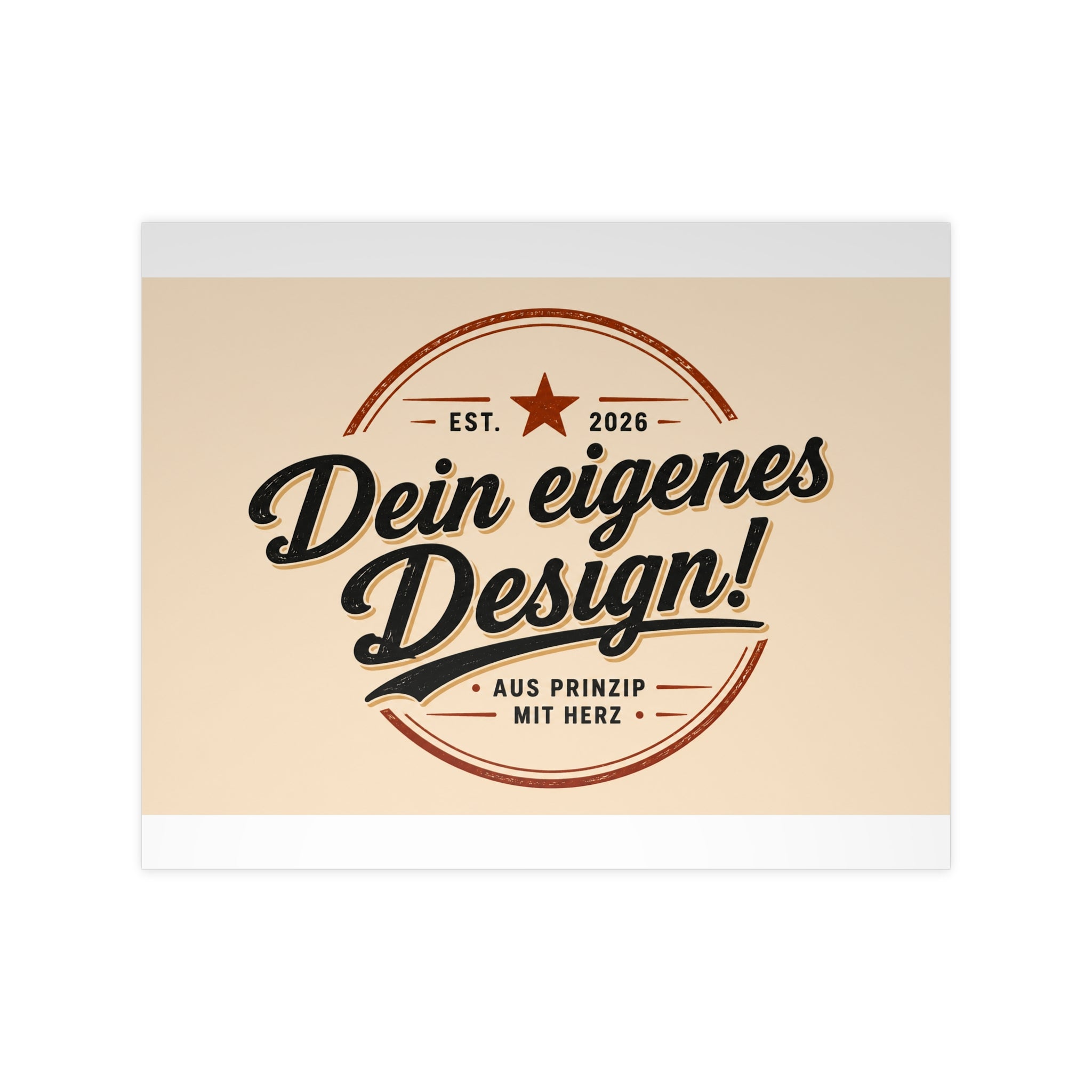 Custom Photopaper Poster — Personalizable Vintage Badge Design (Dein eigenes Design!)