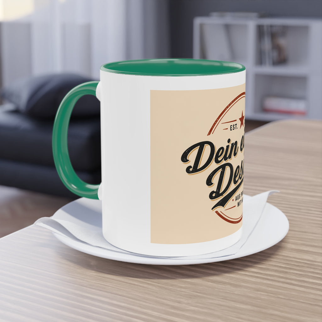 Zweifarbige Tasse personalisiert – Kaffeetasse 11oz mit eigenem Design bedrucken