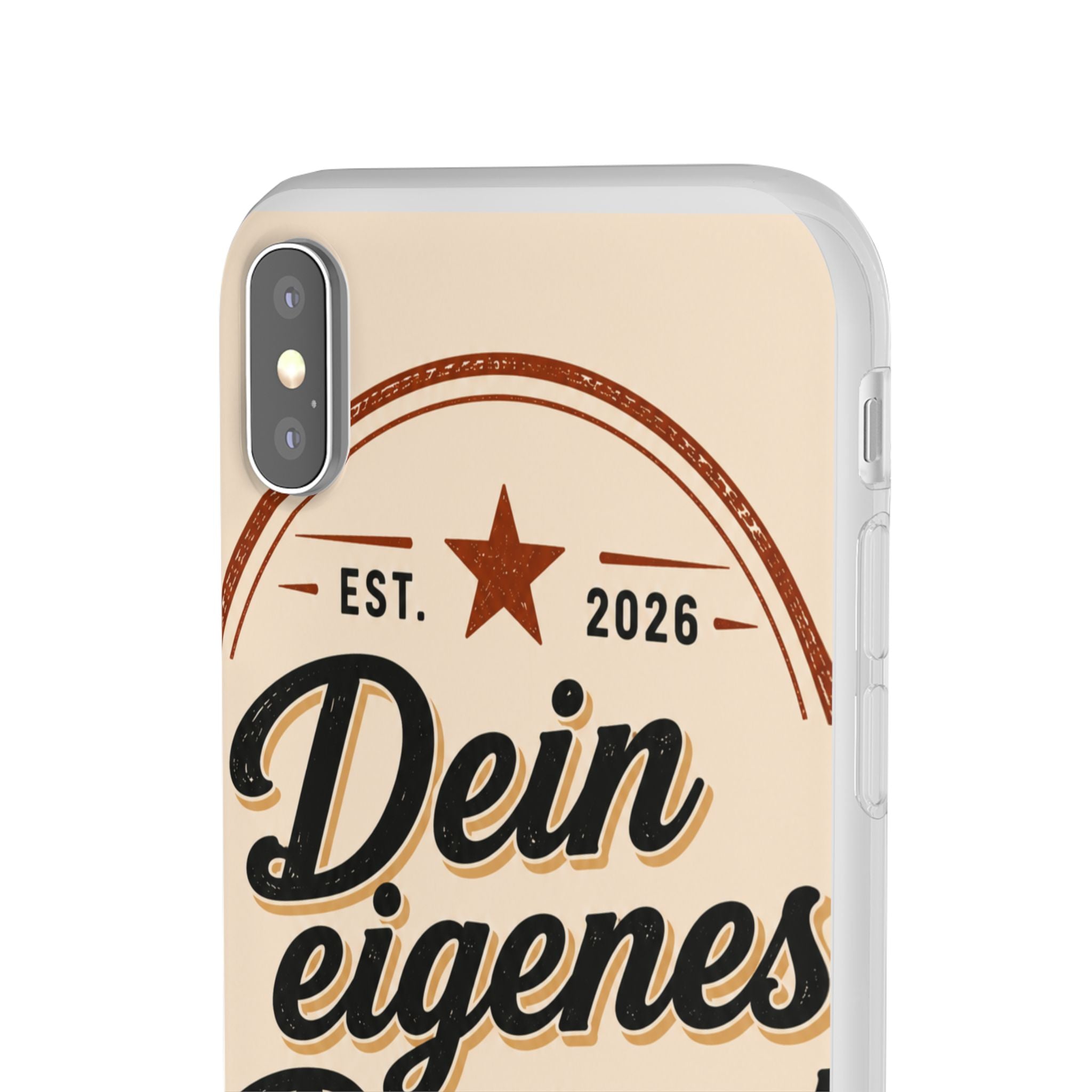 Phone Case — "Dein eigenes Design" Vintage Script Personalized Protective Case
