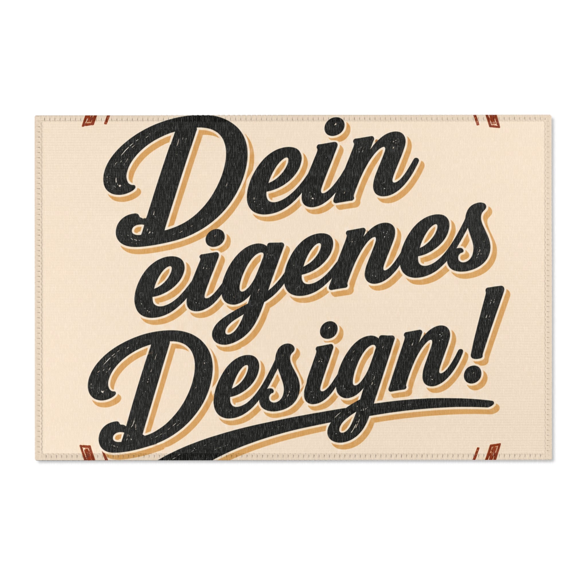 Personalized Vintage Area Rug — "Dein eigenes Design!" German Retro Accent Rug