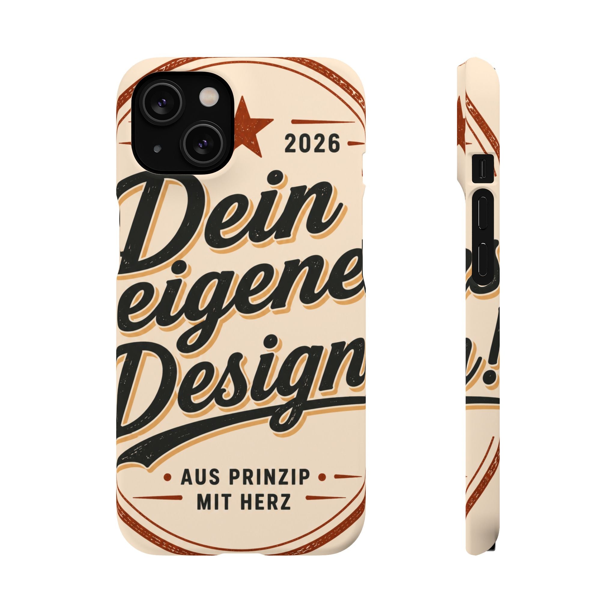 Phone Case — Retro "Dein eigenes Design" Customizable Snap Case