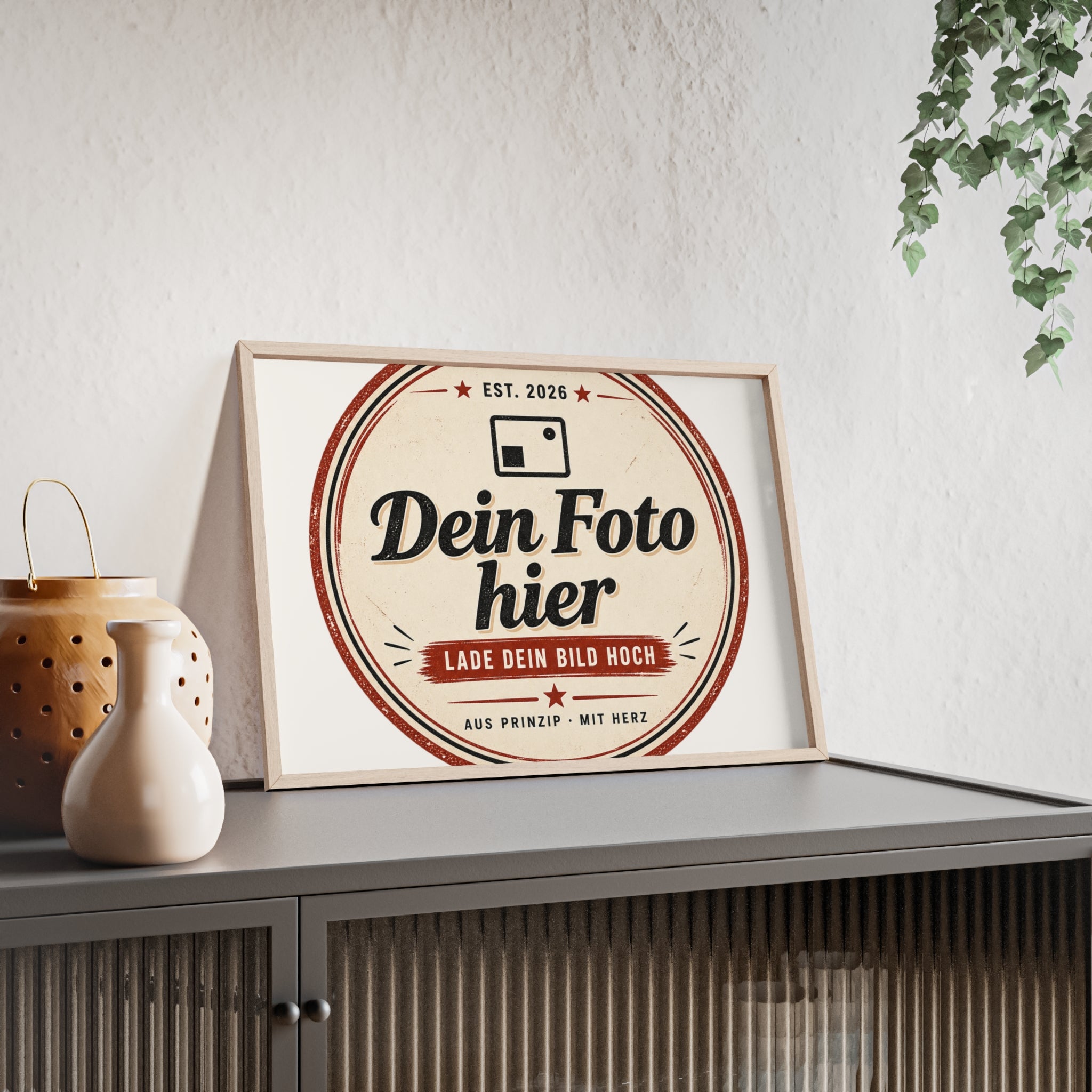 Personalized poster with wooden frame – Design a wall art with your own photo