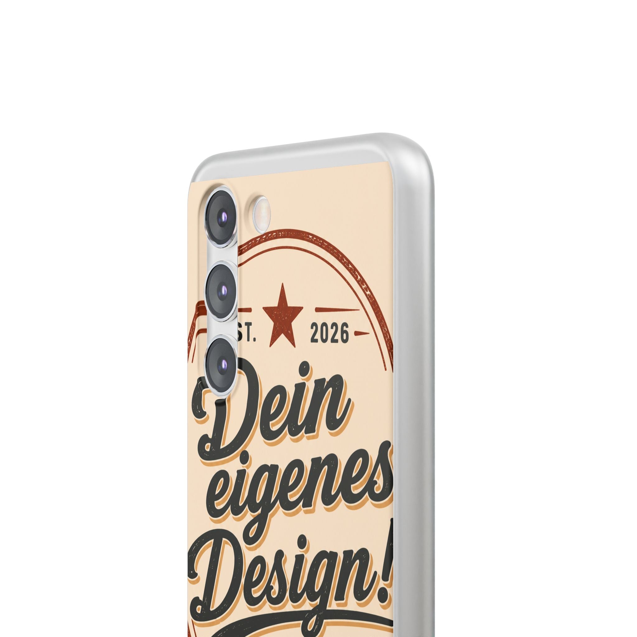 Phone Case — "Dein eigenes Design" Vintage Script Personalized Protective Case