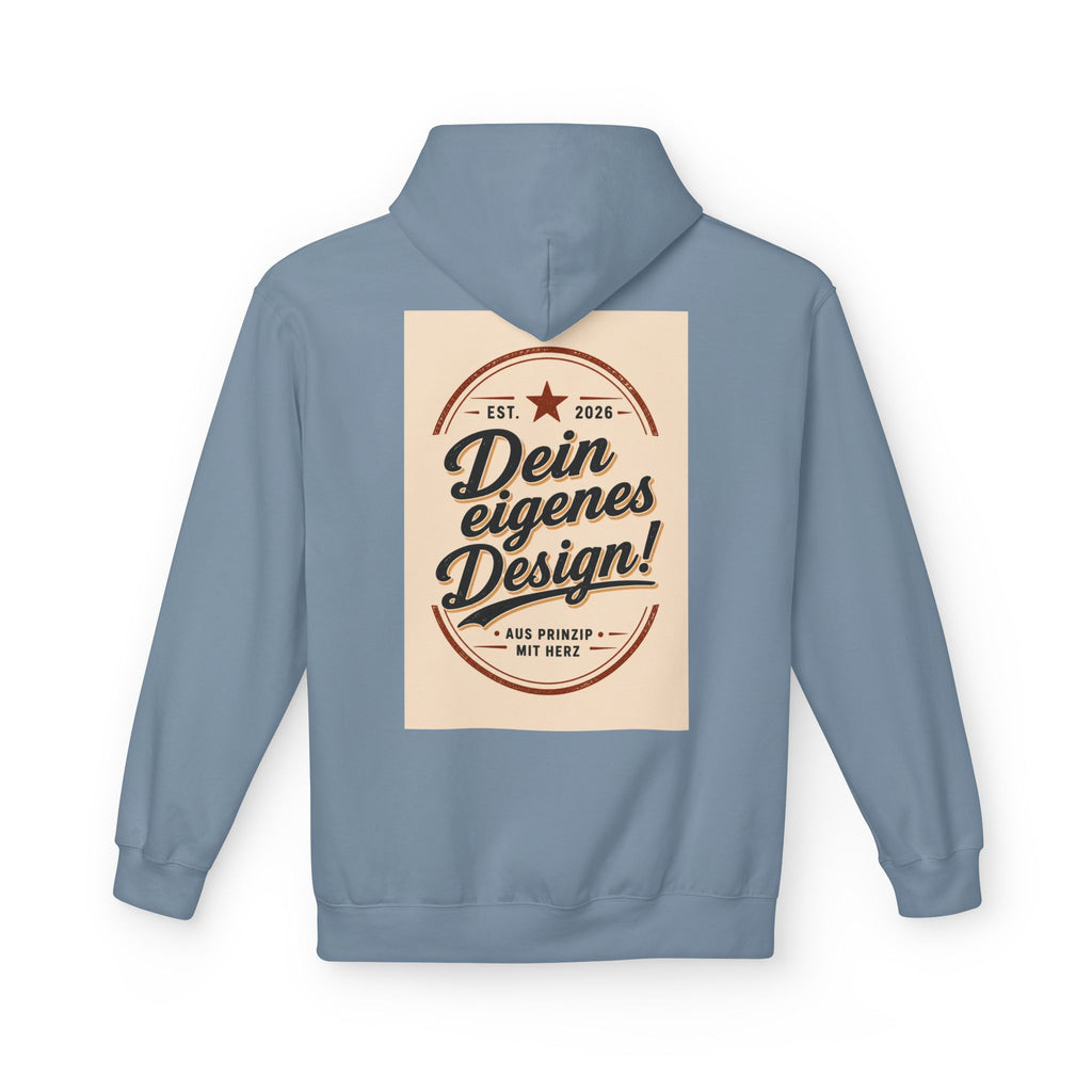 Hoodie — Custom Vintage Badge Design (Dein eigenes Design!)