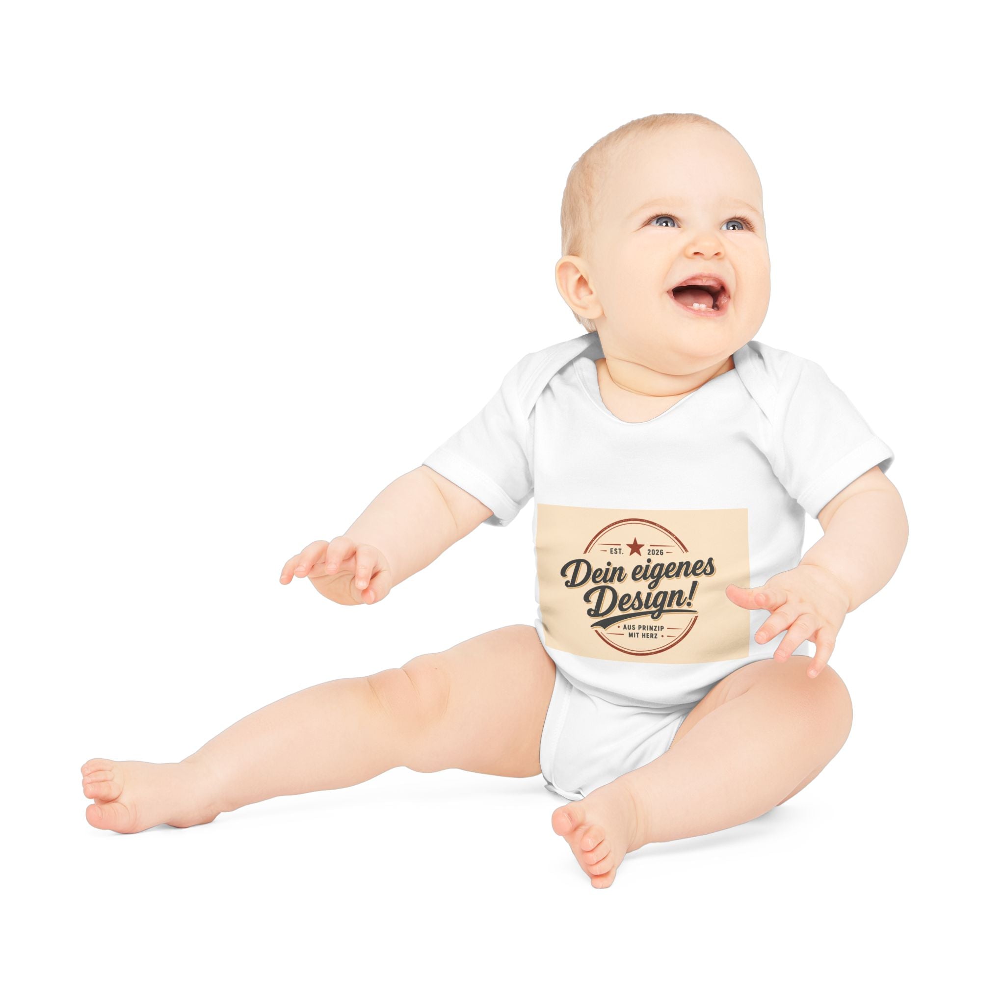 Organic Baby Bodysuit — Customizable "Dein eigenes Design" Infant Onesie