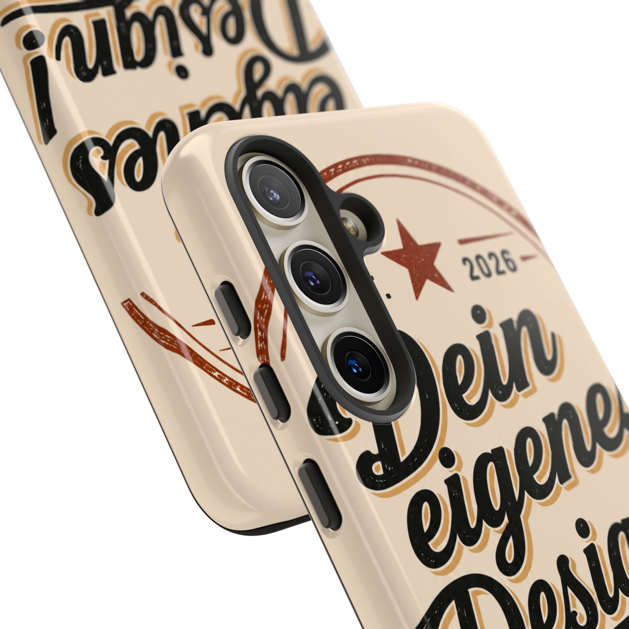 Custom Tough Phone Case — "Dein eigenes Design" Vintage Script Tough Case