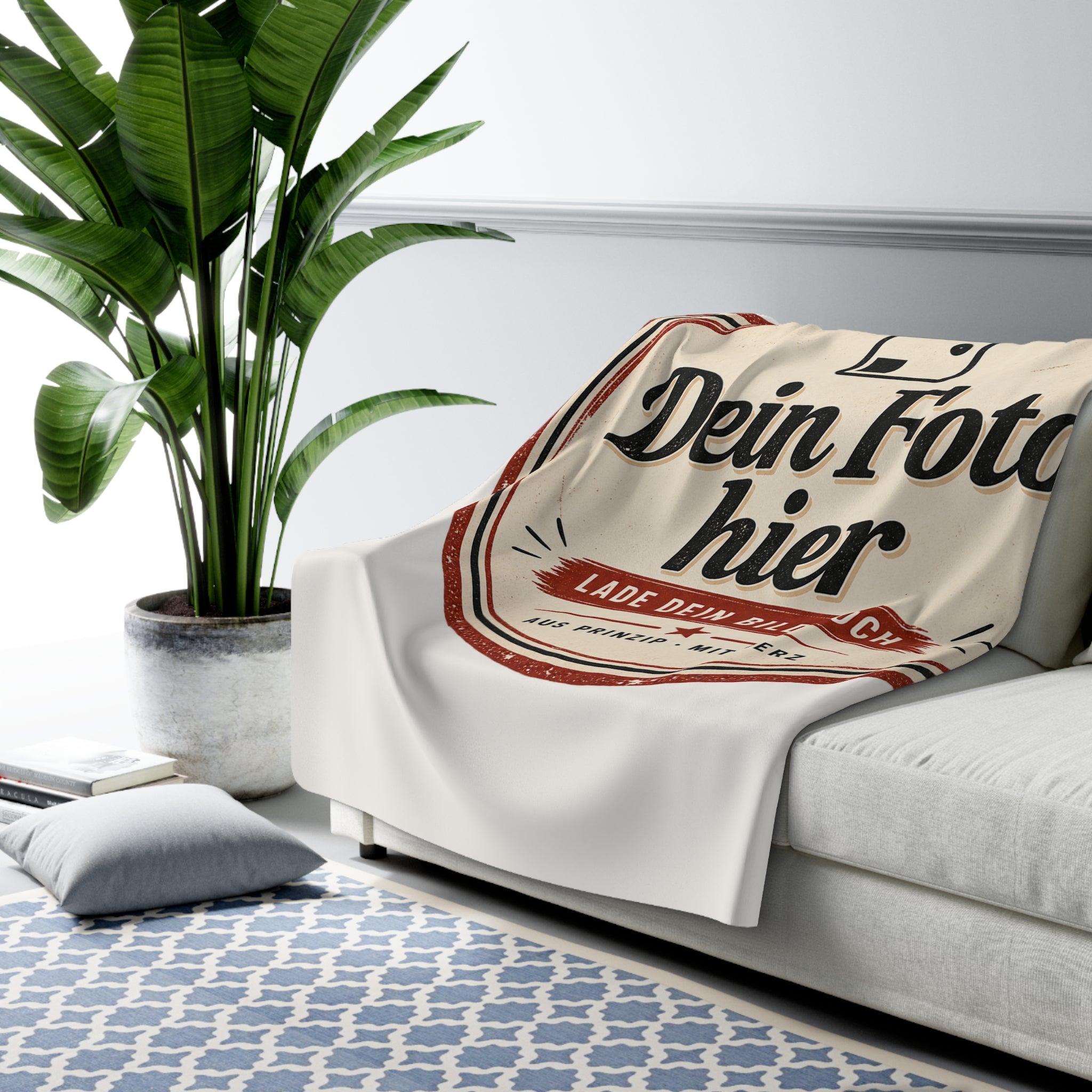 Personalized Blanket with Photo – Design Your Own Sherpa Fleece Blanket