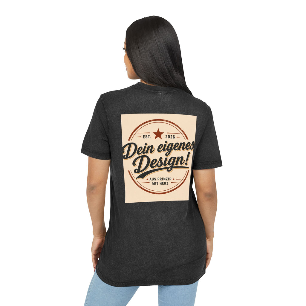 Vintage Acid-Washed Tee — Custom 'Dein eigenes Design!' Graphic