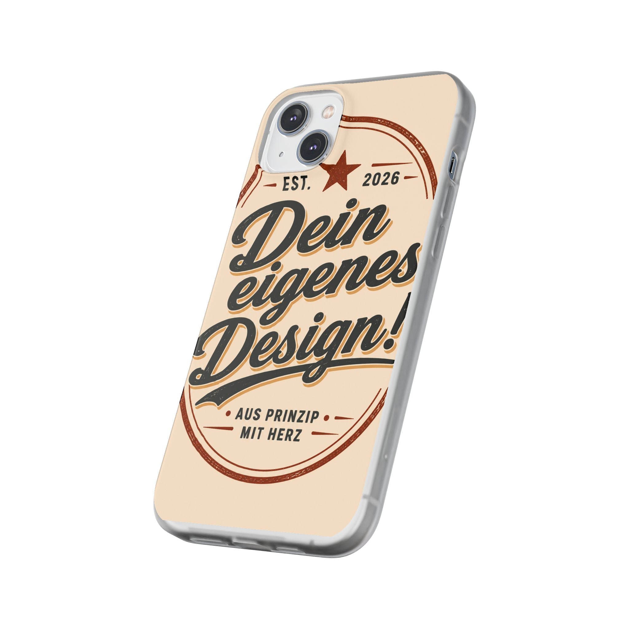 Phone Case — "Dein eigenes Design" Vintage Script Personalized Protective Case