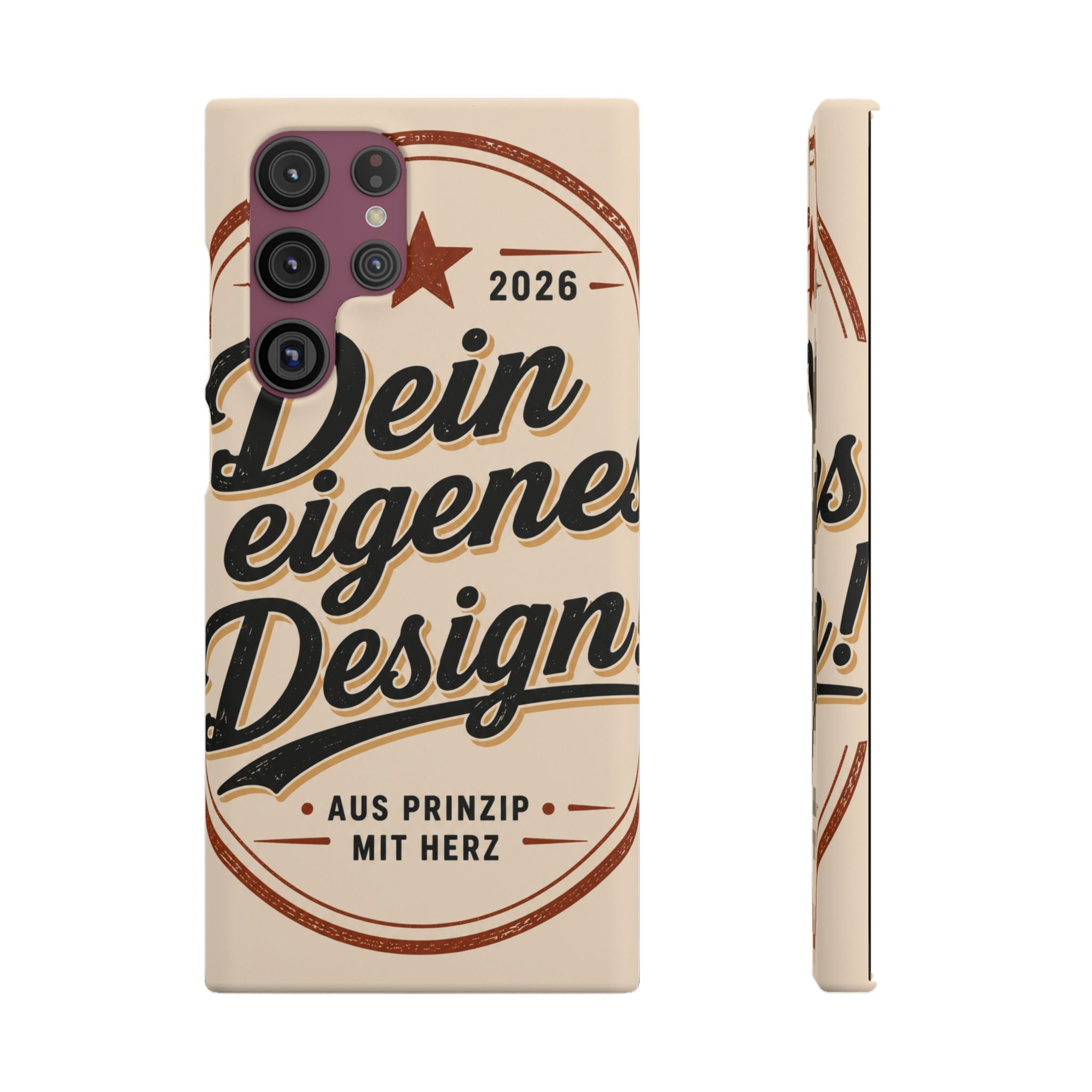 Phone Case — Retro "Dein eigenes Design" Customizable Snap Case