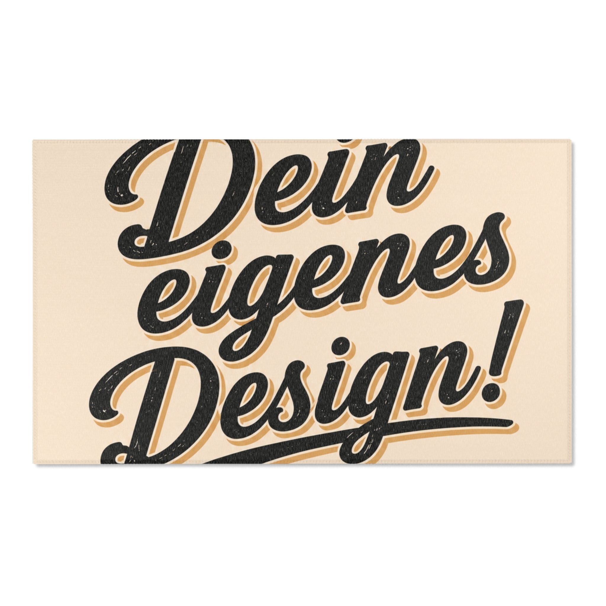 Personalized Vintage Area Rug — "Dein eigenes Design!" German Retro Accent Rug