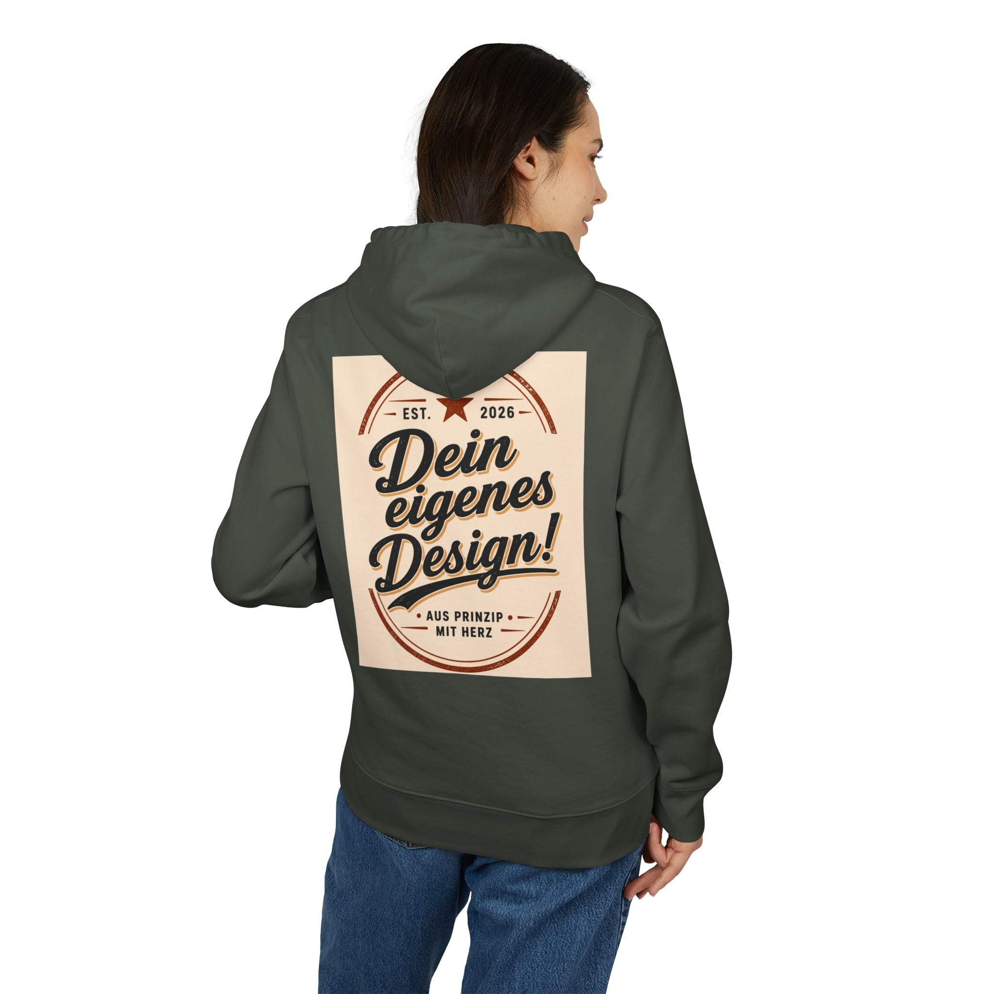 Hoodie — "Dein eigenes Design!" Vintage Badge Pullover