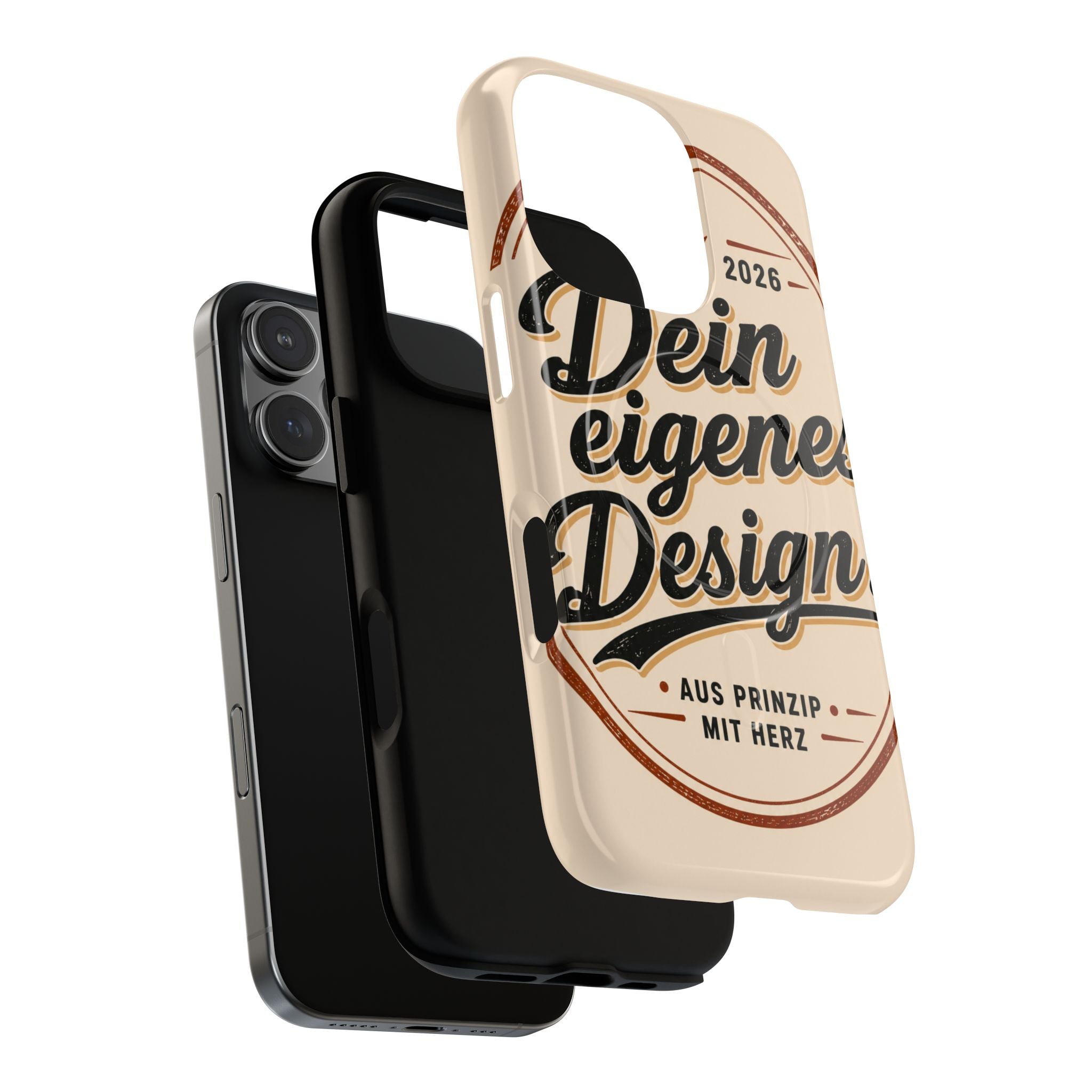 Tough Magnetic Phone Case — "Dein eigenes Design" Retro Script (Customizable)