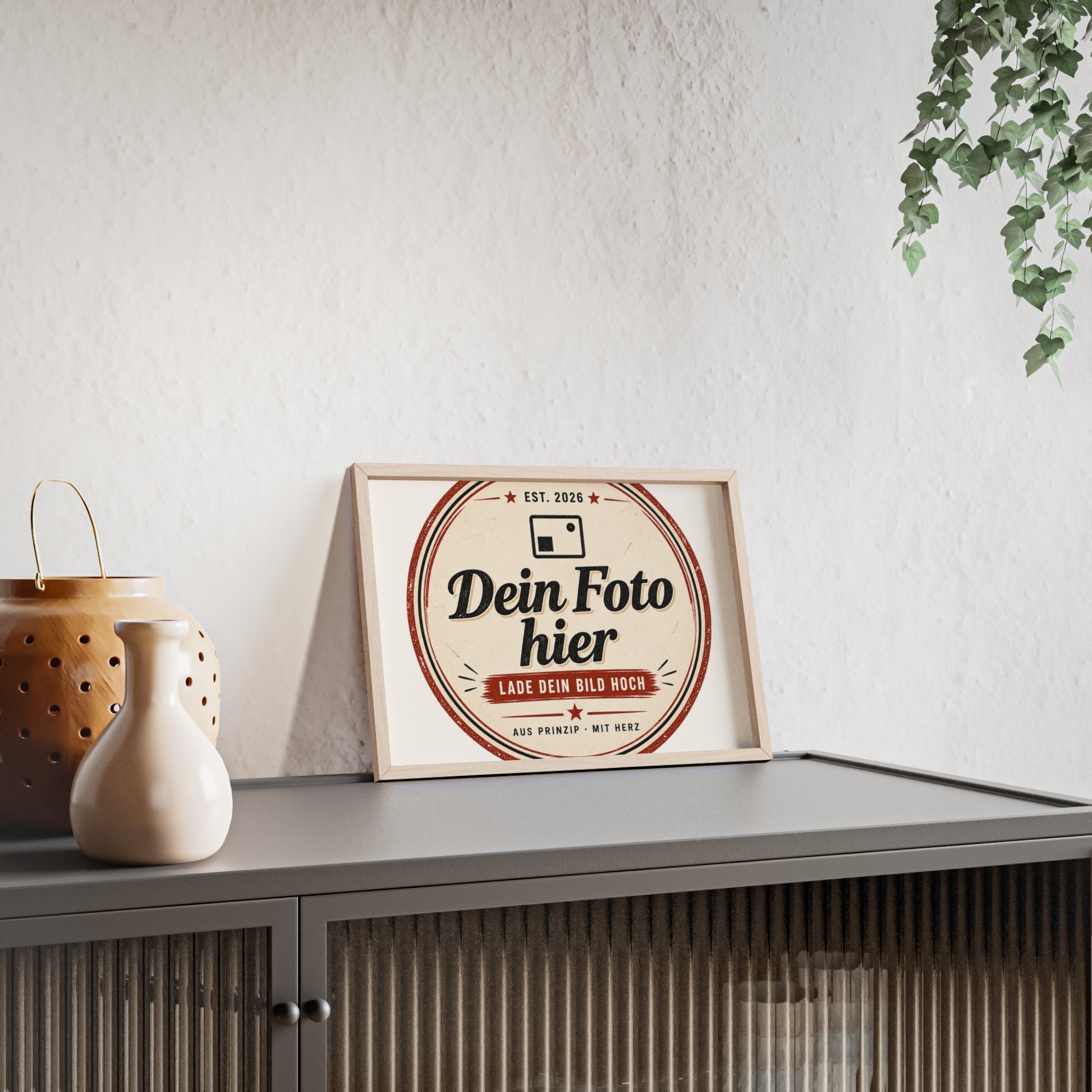 Personalized poster with wooden frame – Design a wall art with your own photo