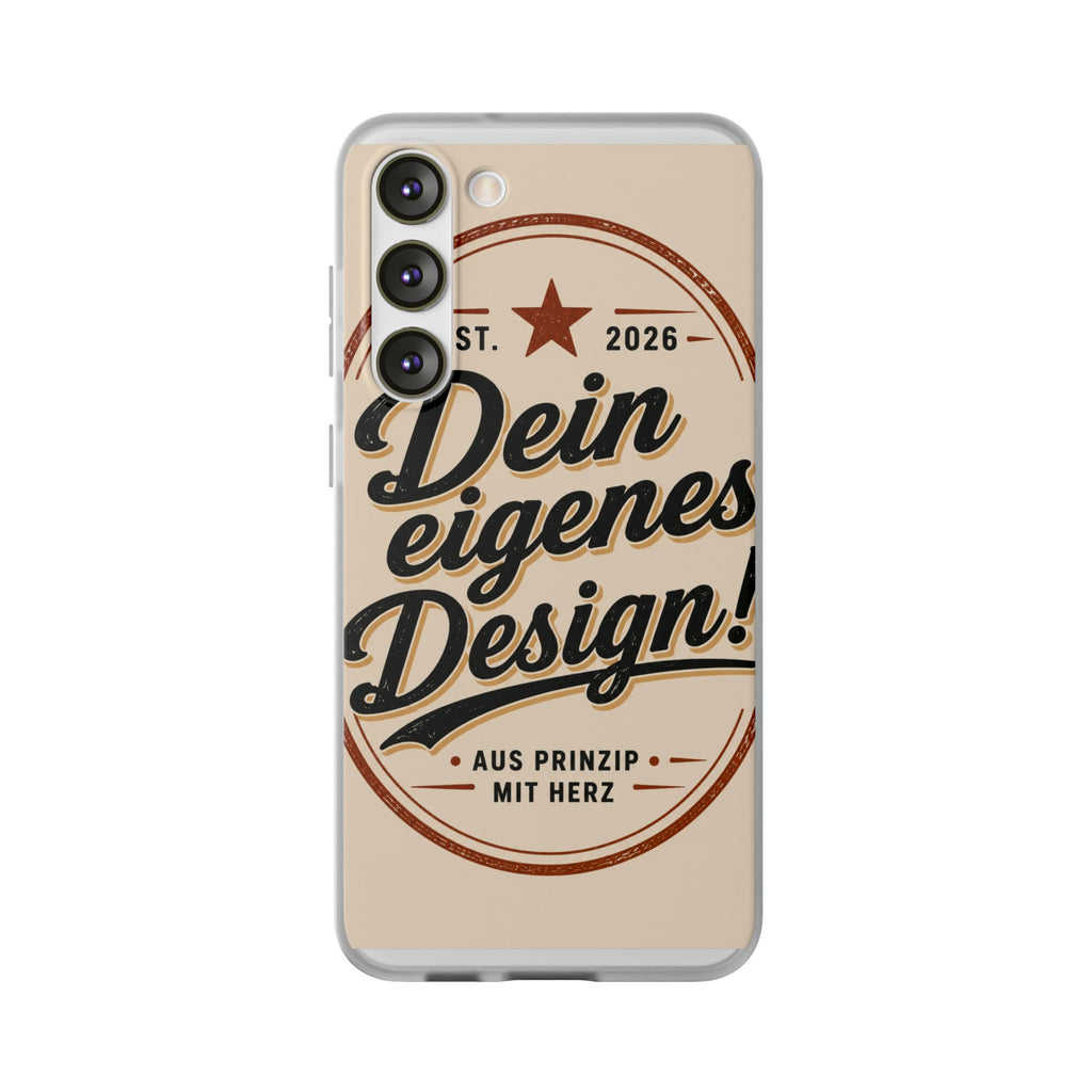 Phone Case — "Dein eigenes Design" Vintage Script Personalized Protective Case