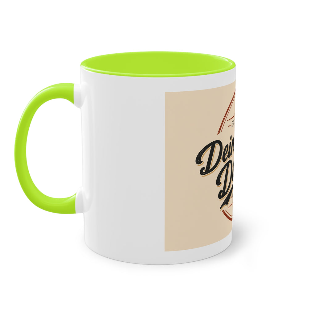 Personalized Two-Tone Coffee Mug — "Dein eigenes Design!" 11oz