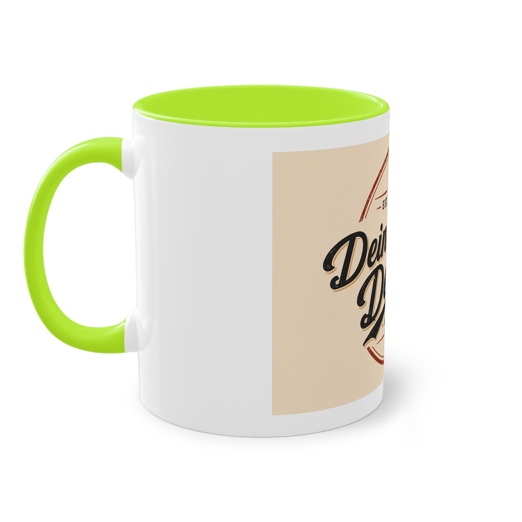 Personalized Two-Tone Coffee Mug — "Dein eigenes Design!" 11oz