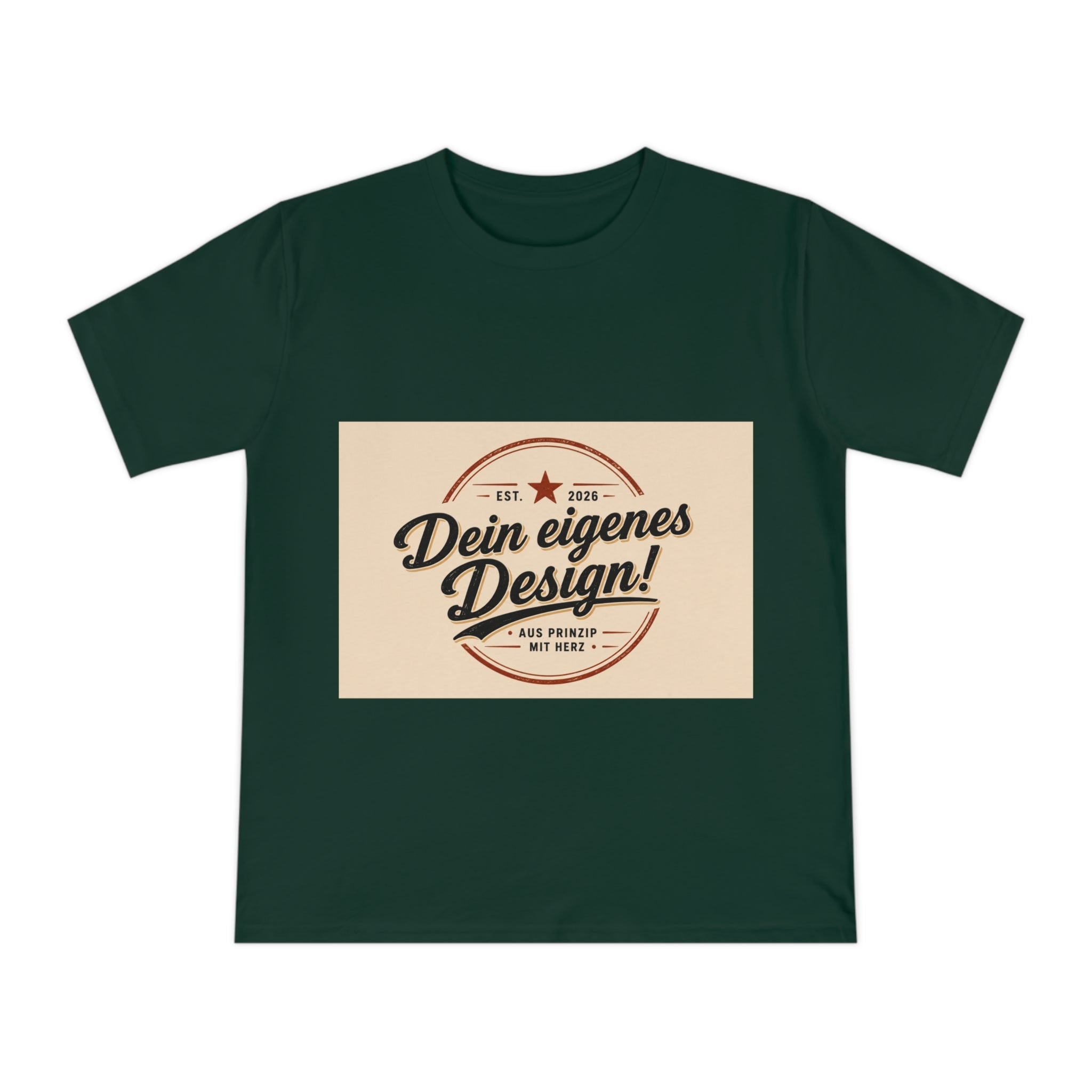 Vintage Badge T‑Shirt — "Dein eigenes Design!" Custom Retro Graphic Tee