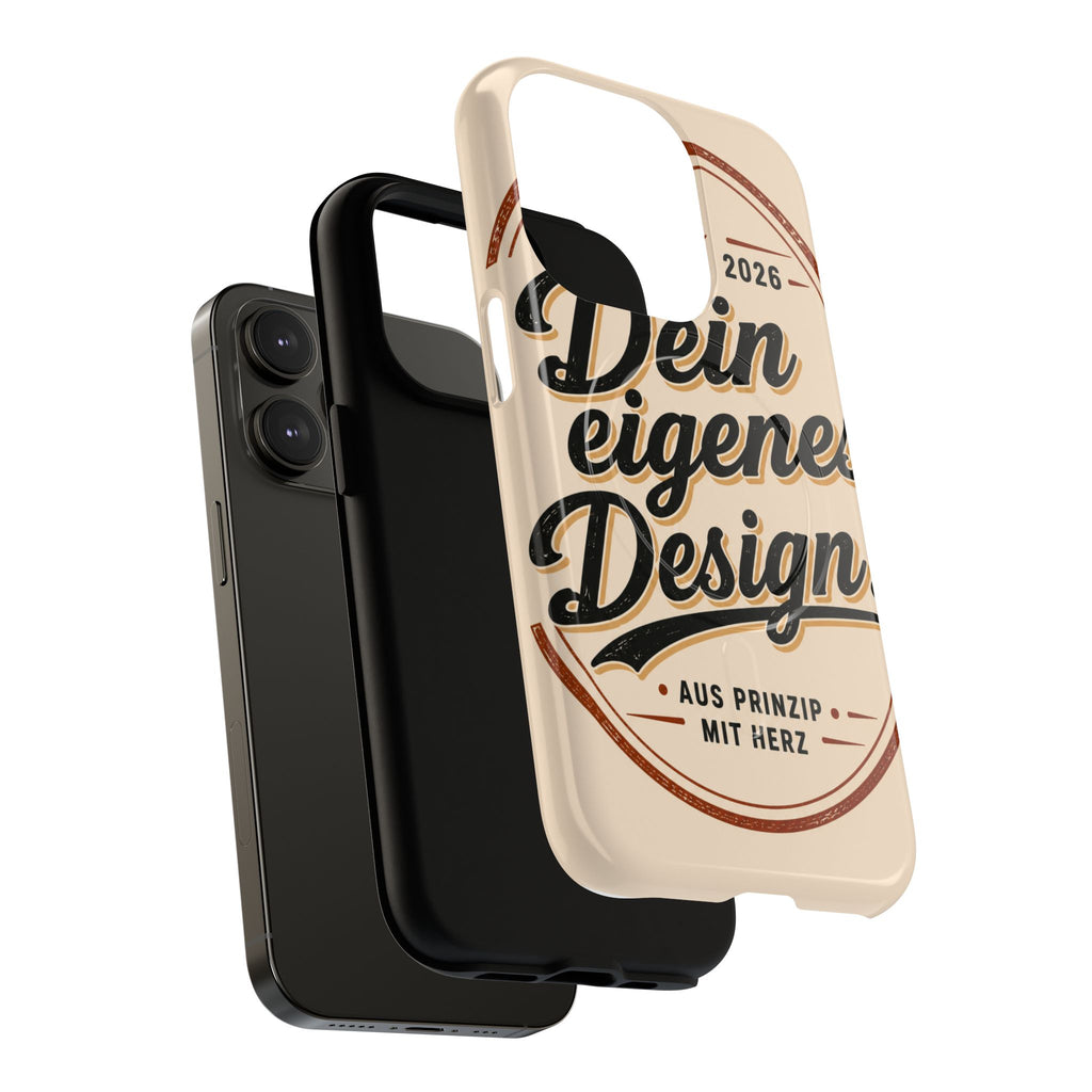 Tough Magnetic Phone Case — "Dein eigenes Design" Retro Script (Customizable)