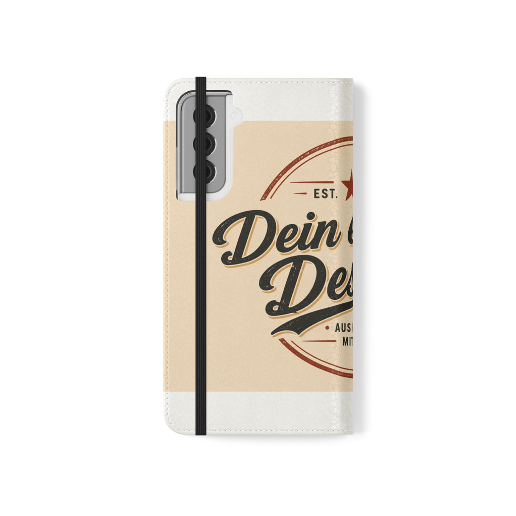 Flip Case Phone Wallet — "Dein eigenes Design!" Vintage Emblem
