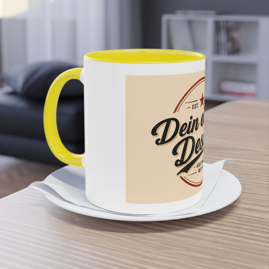 Zweifarbige Tasse personalisiert – Kaffeetasse 11oz mit eigenem Design bedrucken