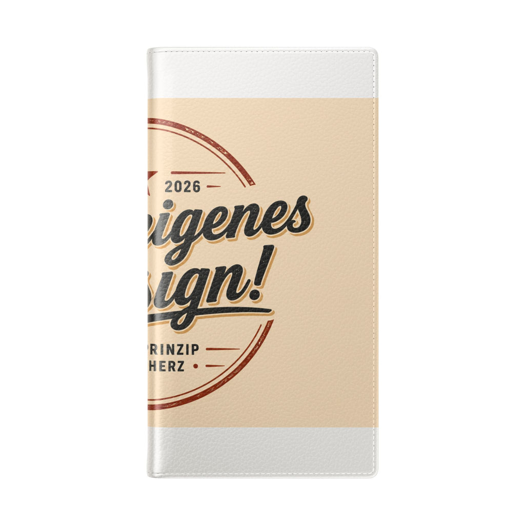 Flip Case Phone Wallet — "Dein eigenes Design!" Vintage Emblem
