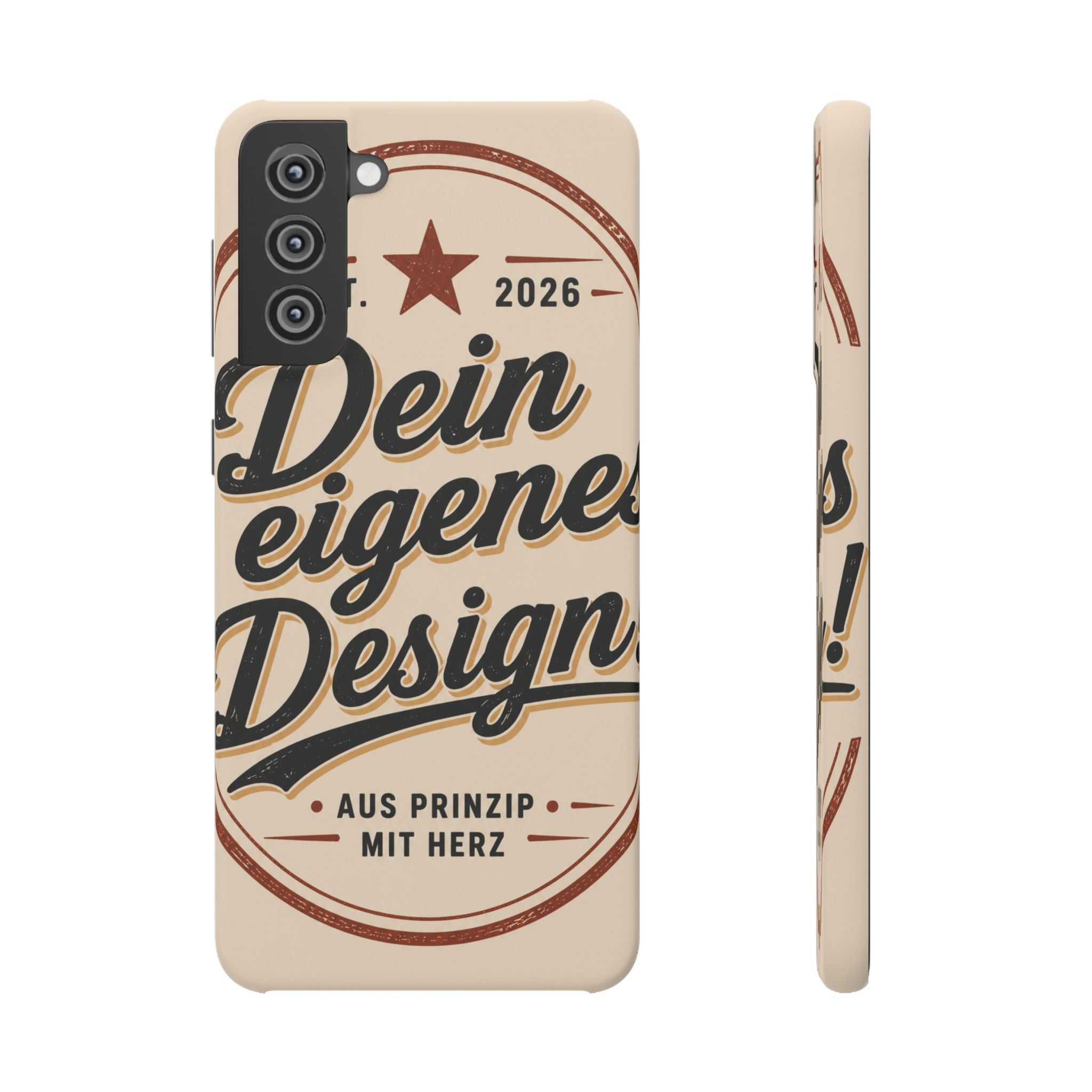 Phone Case — Retro "Dein eigenes Design" Customizable Snap Case