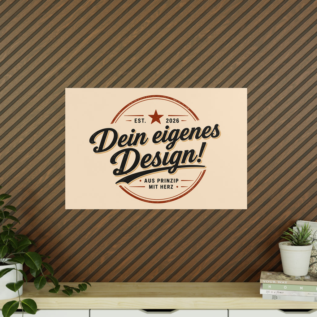 Custom Photopaper Poster — Personalizable Vintage Badge Design (Dein eigenes Design!)