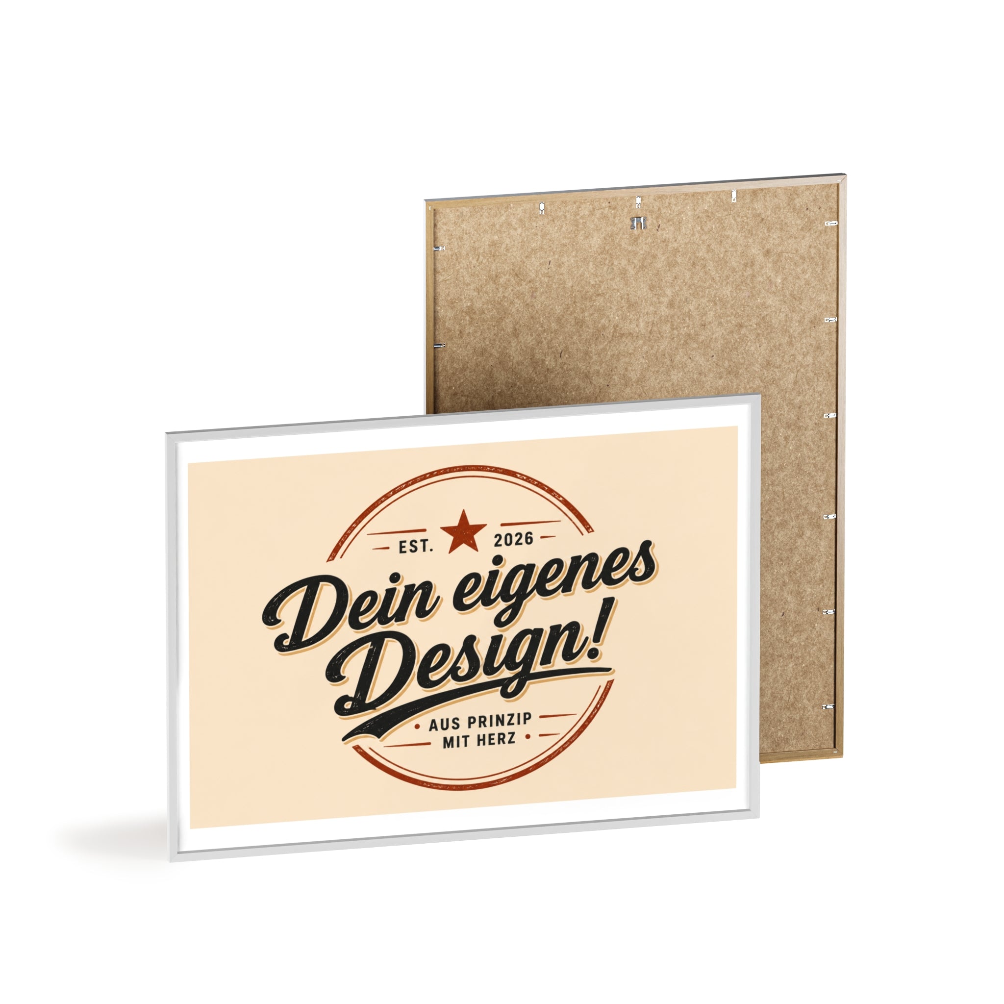Framed Poster – "Dein eigenes Design!" Custom Wooden Frame Wall Art