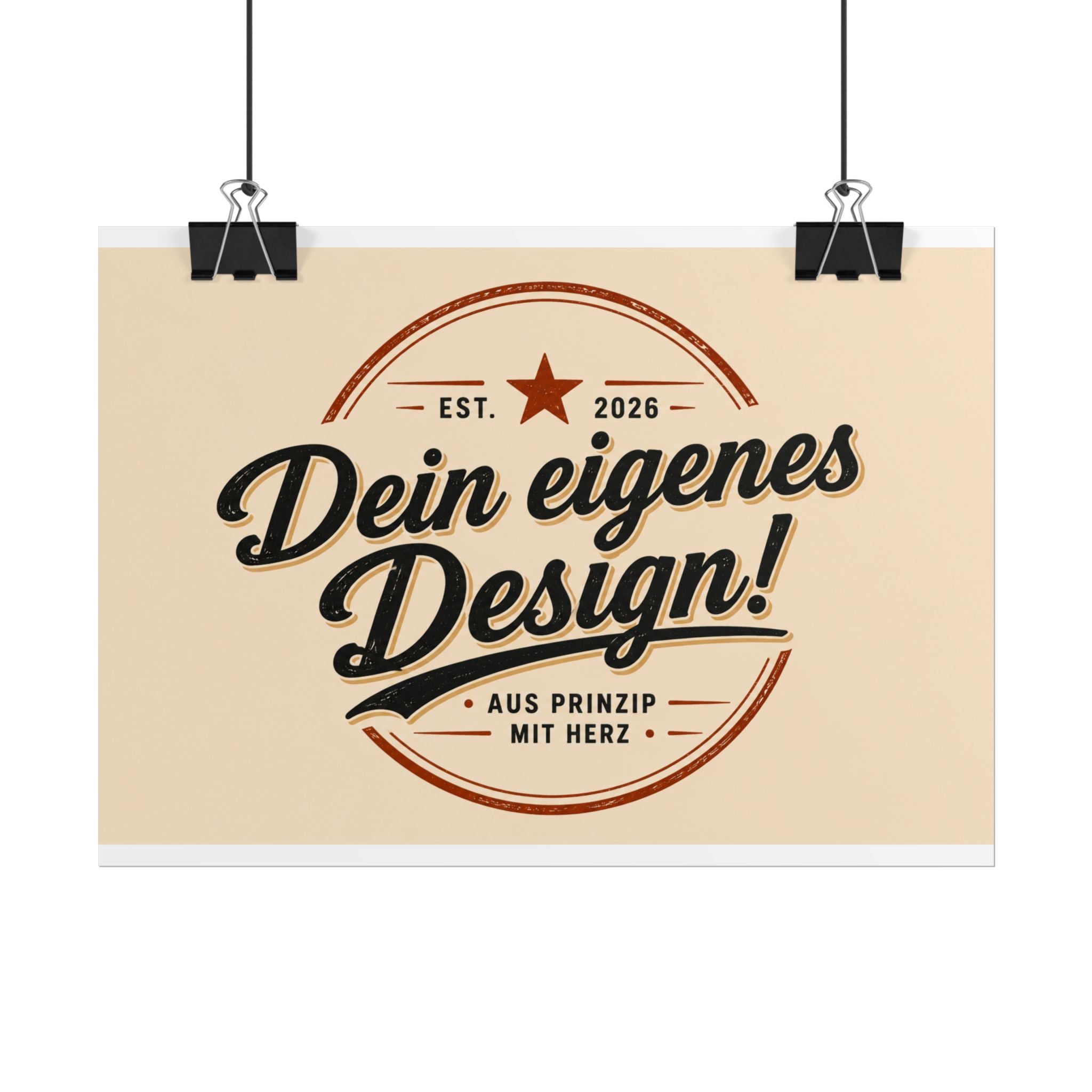 Rolled Poster – "Dein eigenes Design!" Vintage Badge Art Print (Customizable)