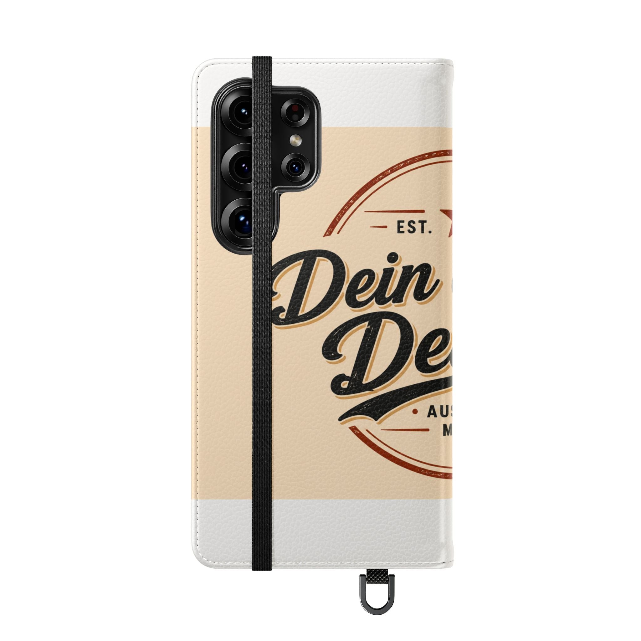 Flip Case Phone Wallet — "Dein eigenes Design!" Vintage Emblem