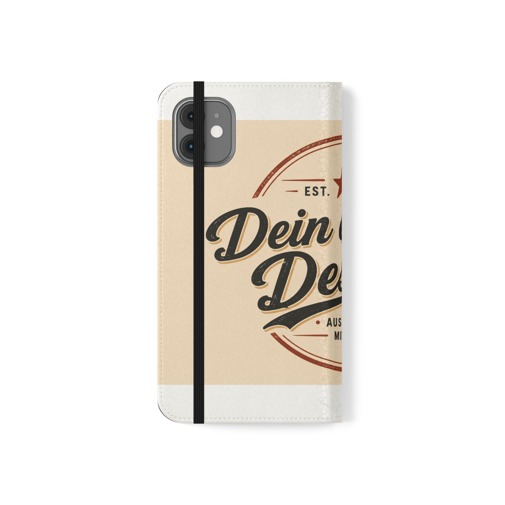 Flip Case Phone Wallet — "Dein eigenes Design!" Vintage Emblem