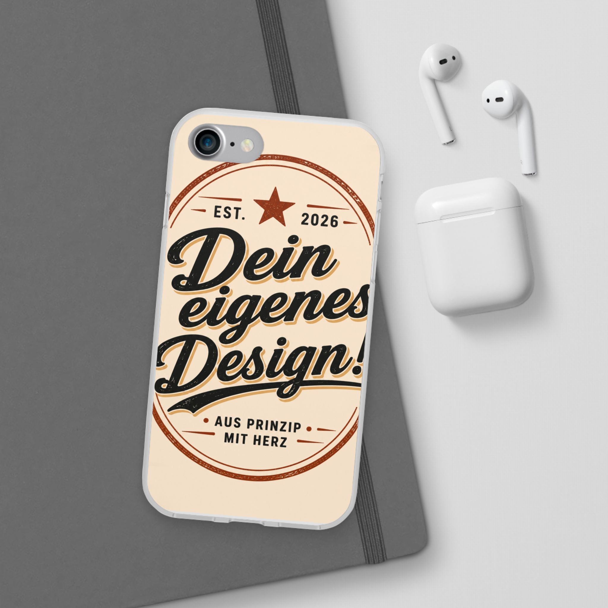 Phone Case — "Dein eigenes Design" Vintage Script Personalized Protective Case